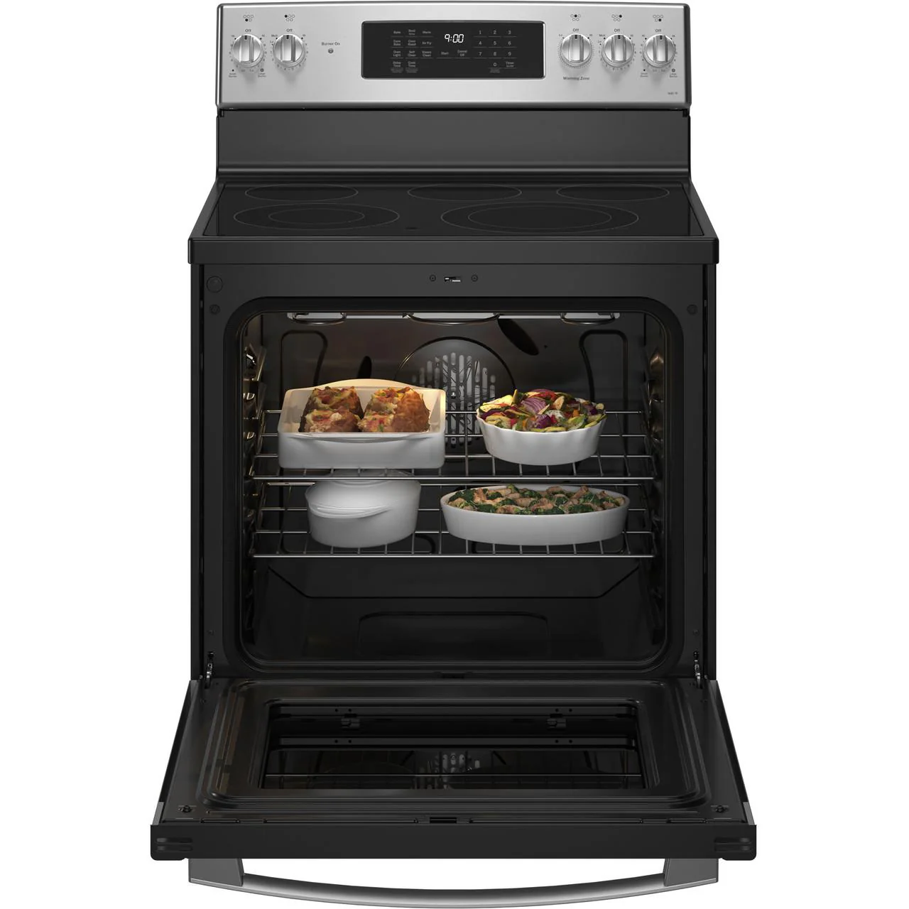GE Profile 30-inch Freestanding Electric Range with Convection Technology PB900YVFS - Image 2