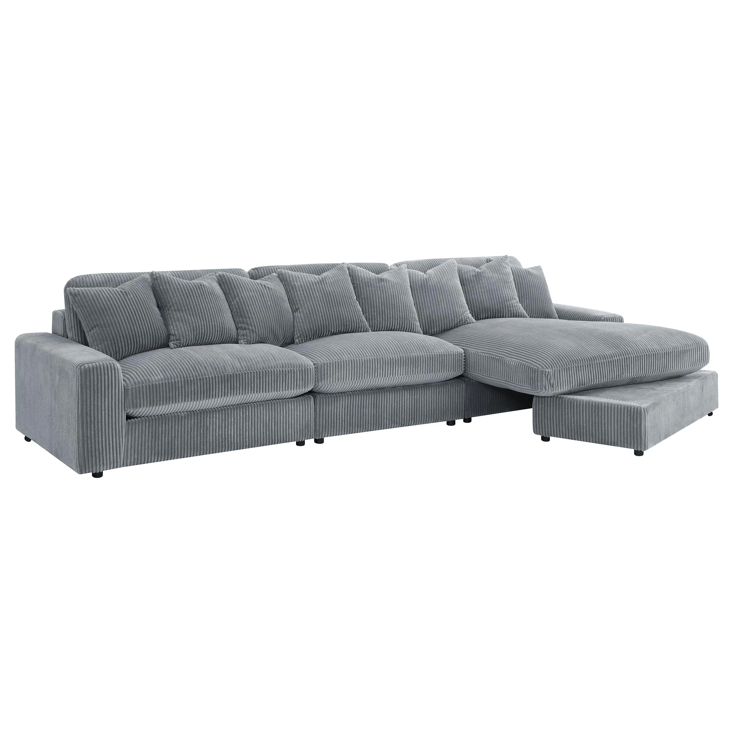 Coaster Furniture Blaine 509900-SET Upholstered Reversible Sectional Sofa - Fog - Image 2
