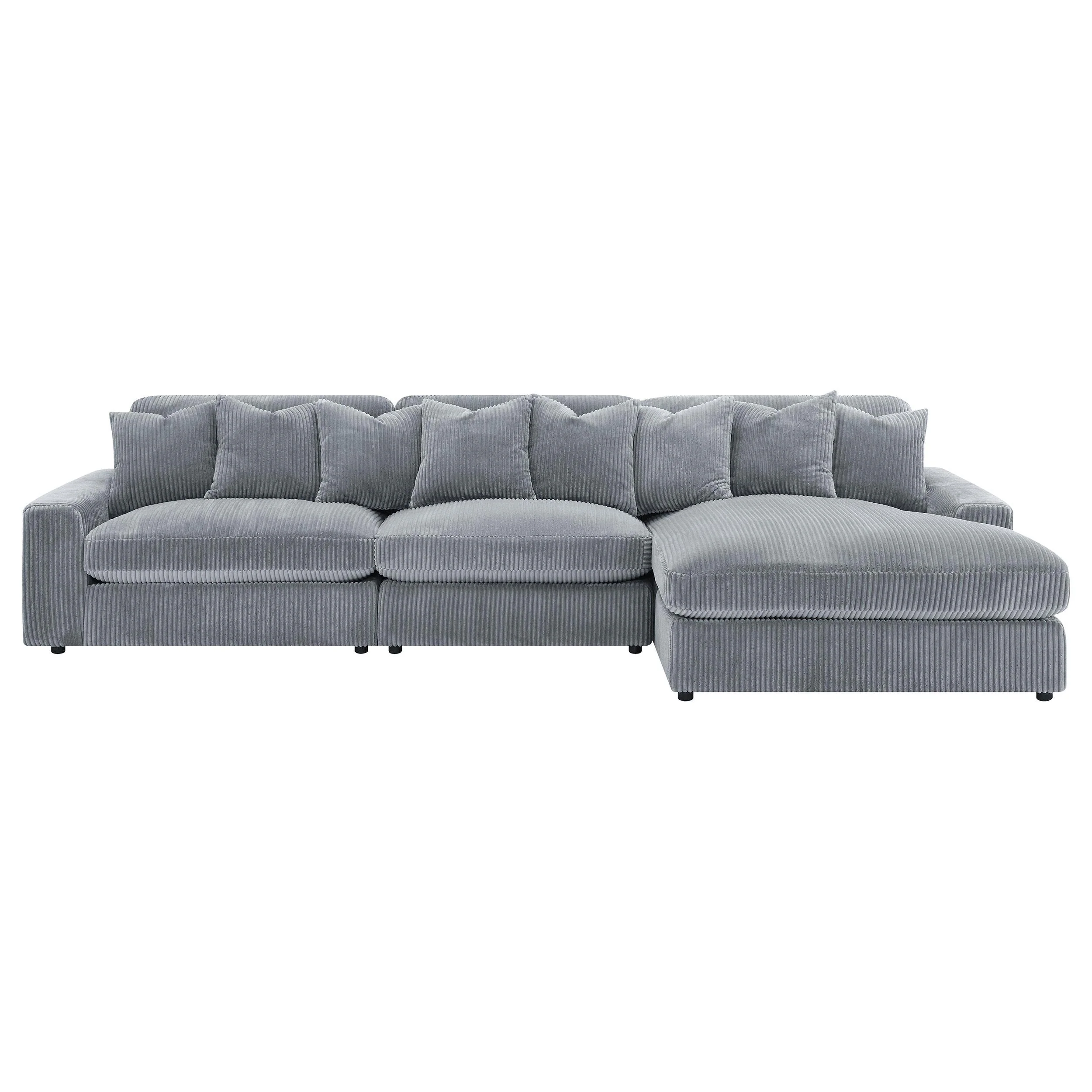 Coaster Furniture Blaine 509900-SET Upholstered Reversible Sectional Sofa - Fog - Image 3
