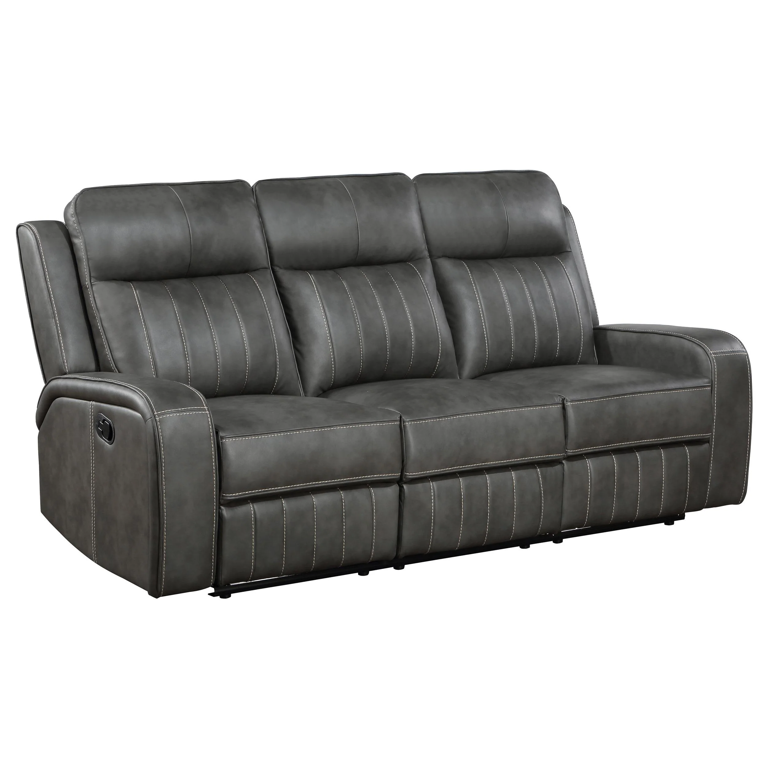 Coaster Furniture Raelynn 603191 Upholstered Track Arm Motion Sofa - Grey - Image 1