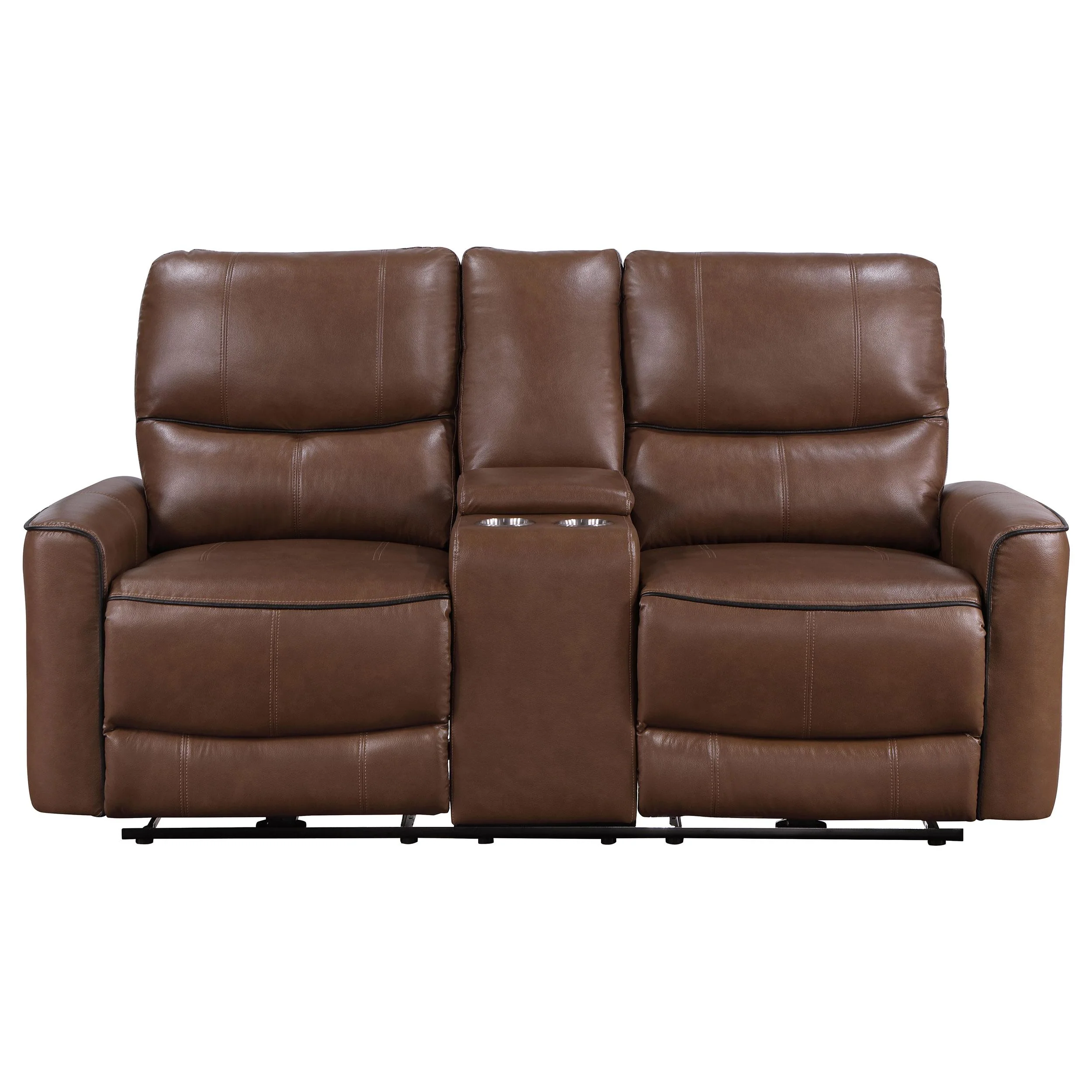 Coaster Furniture Greenfield 610265P Upholstered Power Reclining Loveseat - Saddle Brown - Image 3