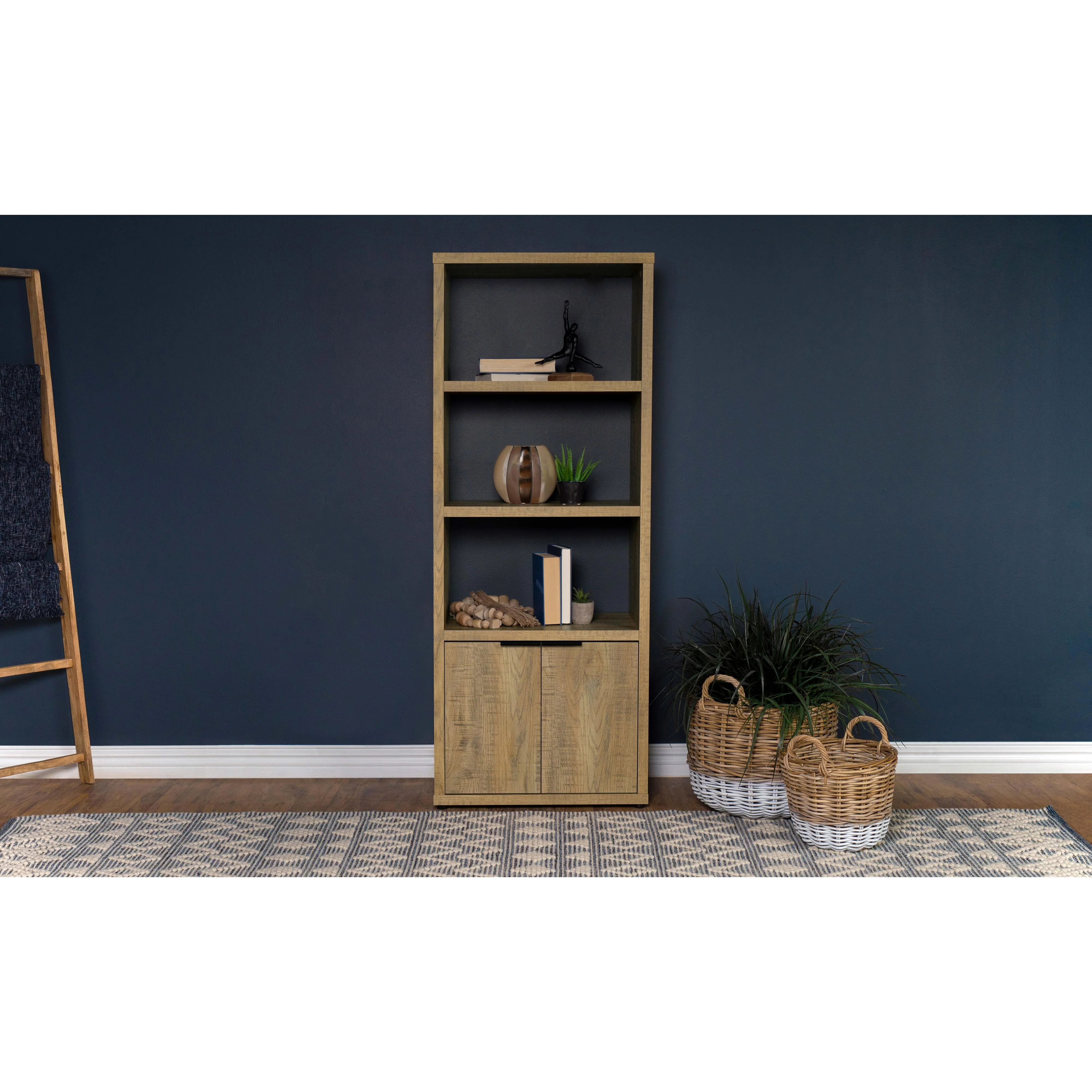 Coaster Furniture Tabby 701703 3-shelf Engineered Wood Media Tower - Mango - Image 2