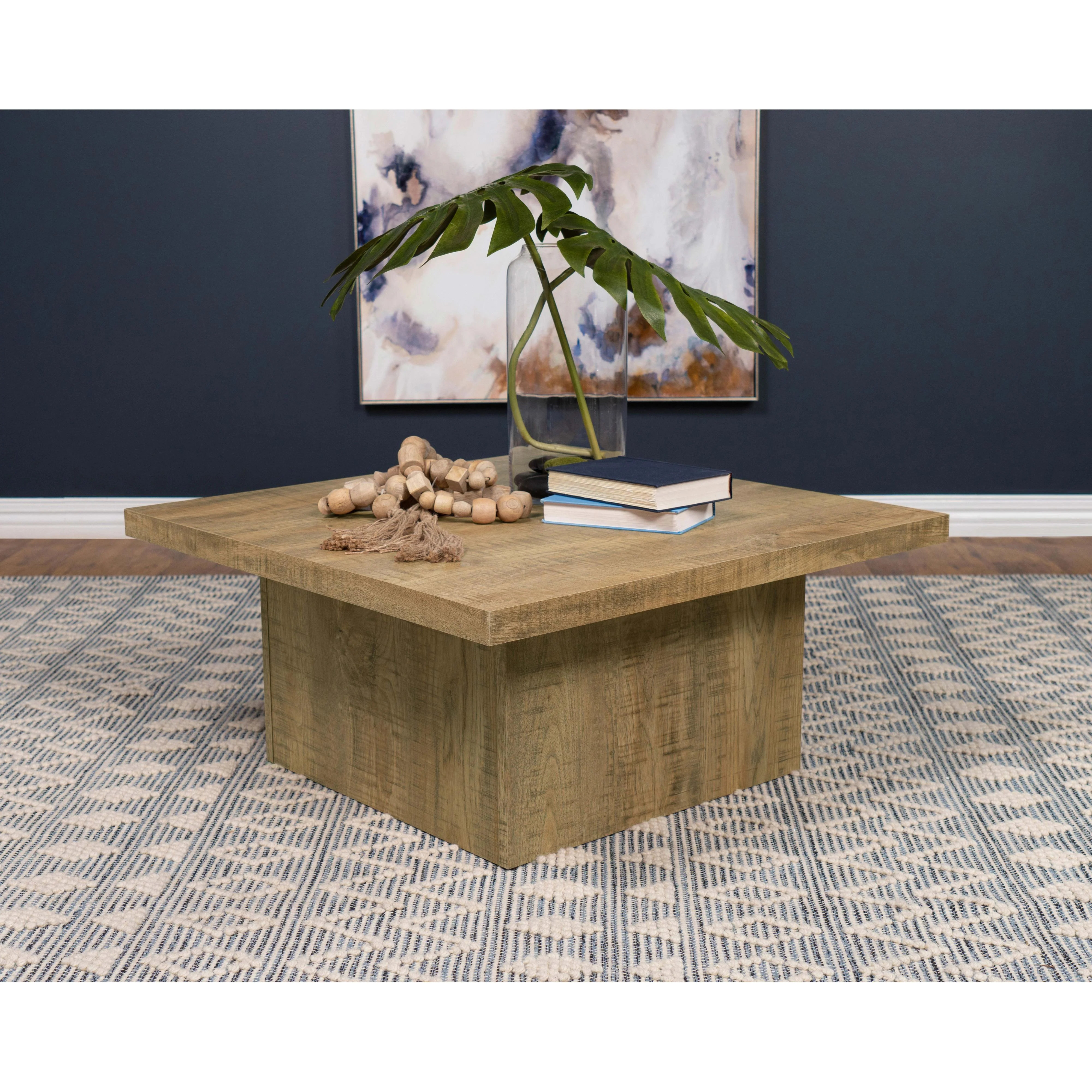 Coaster Furniture Devar 708068 Square Engineered Wood Coffee Table - Mango Brown - Image 2