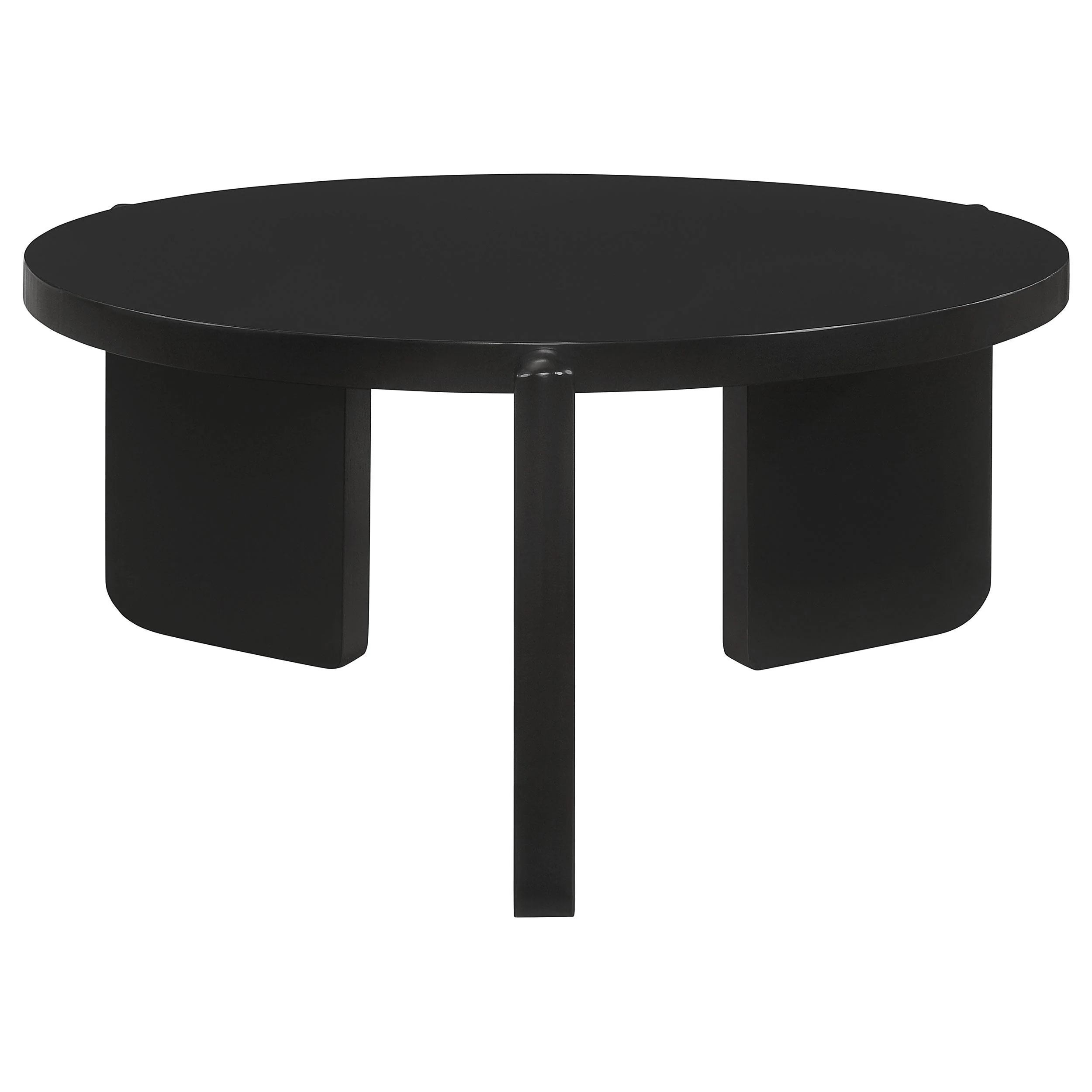 Coaster Furniture Cordova 709678 Round Solid Wood Coffee Table – Black