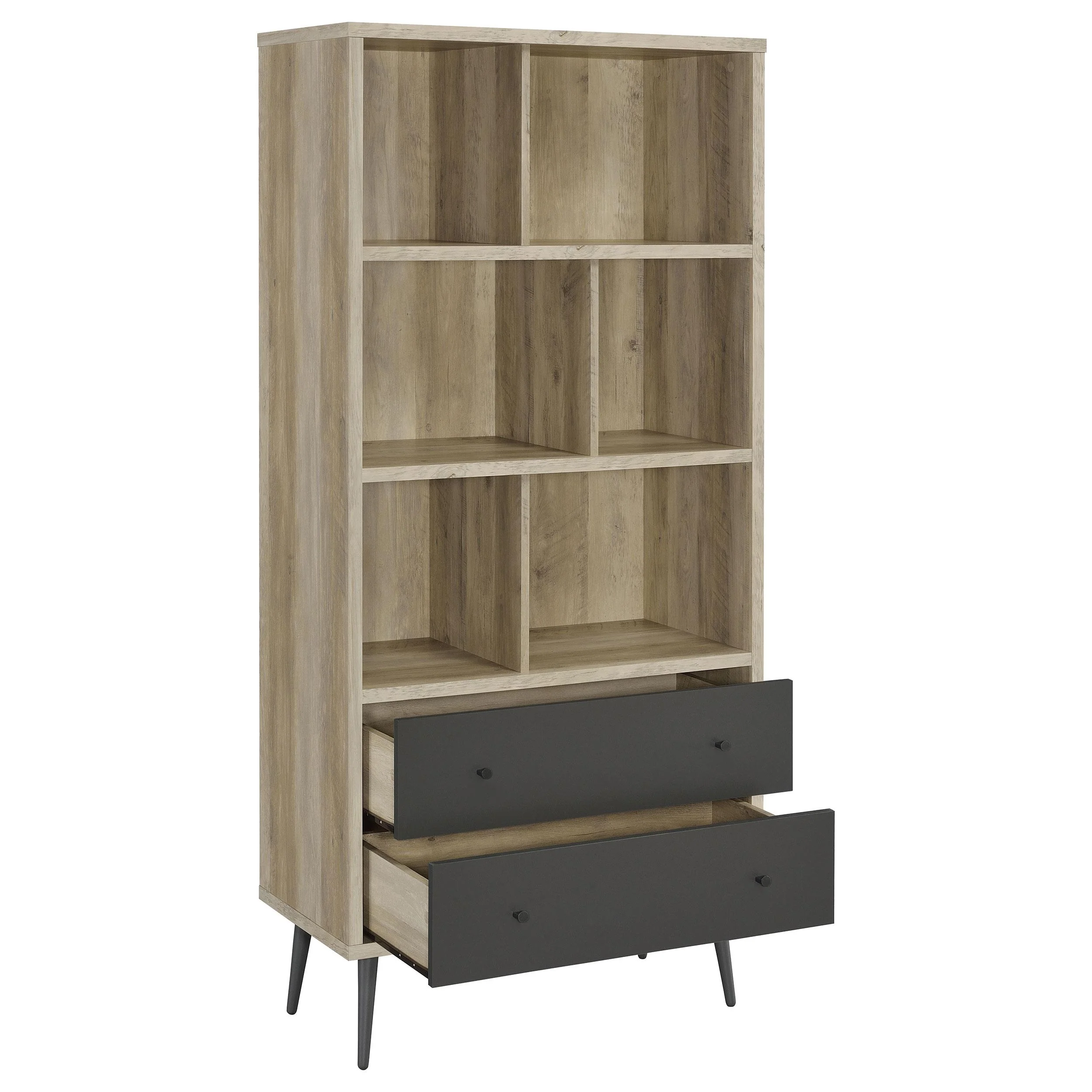 Coaster Furniture Maeve 801923 70-inch 3-shelf Bookcase with Drawers - Distressed Pine - Image 3