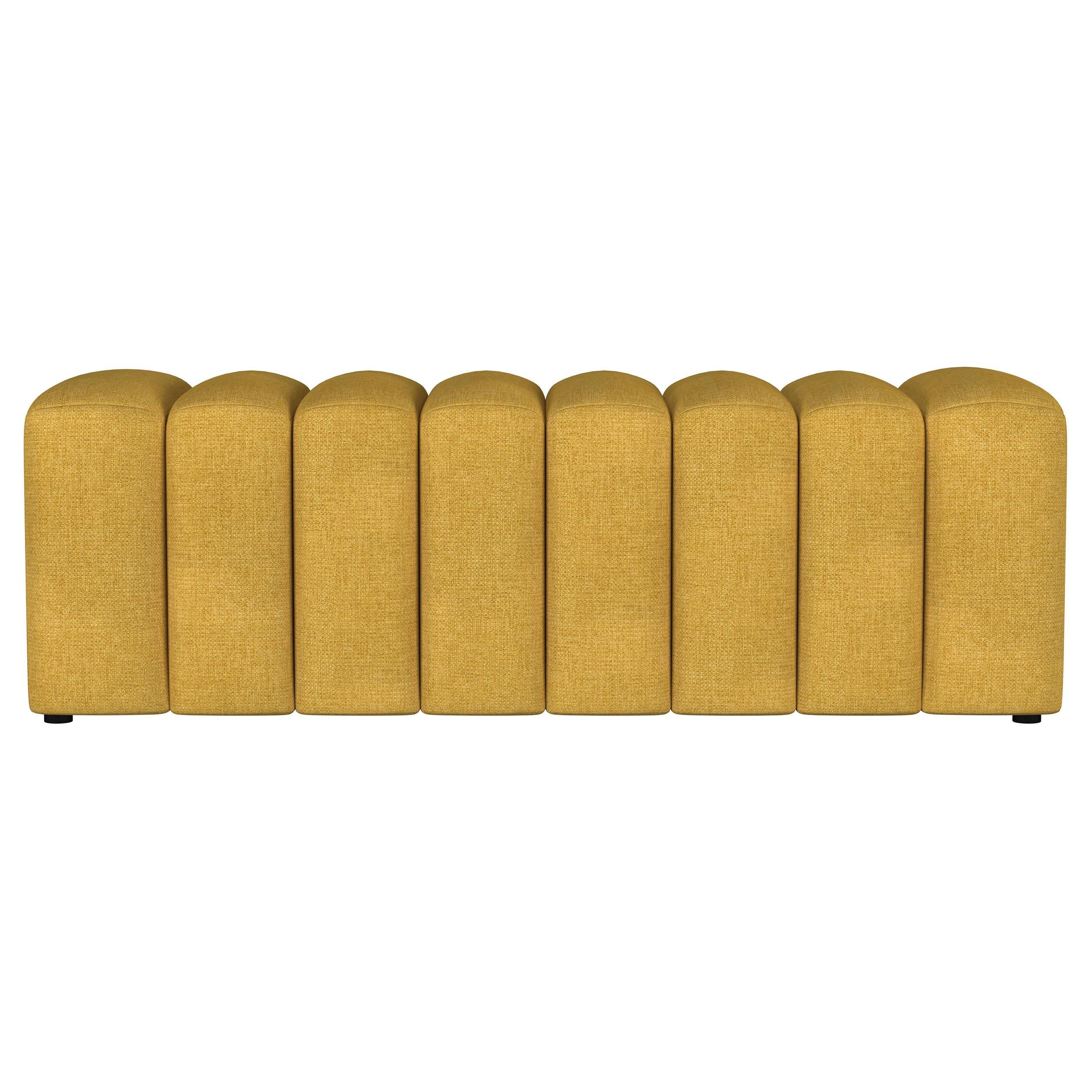 Coaster Furniture Summer 910292 Fabric Upholstered Tufted Accent Bench - Mustard Yellow - Image 2