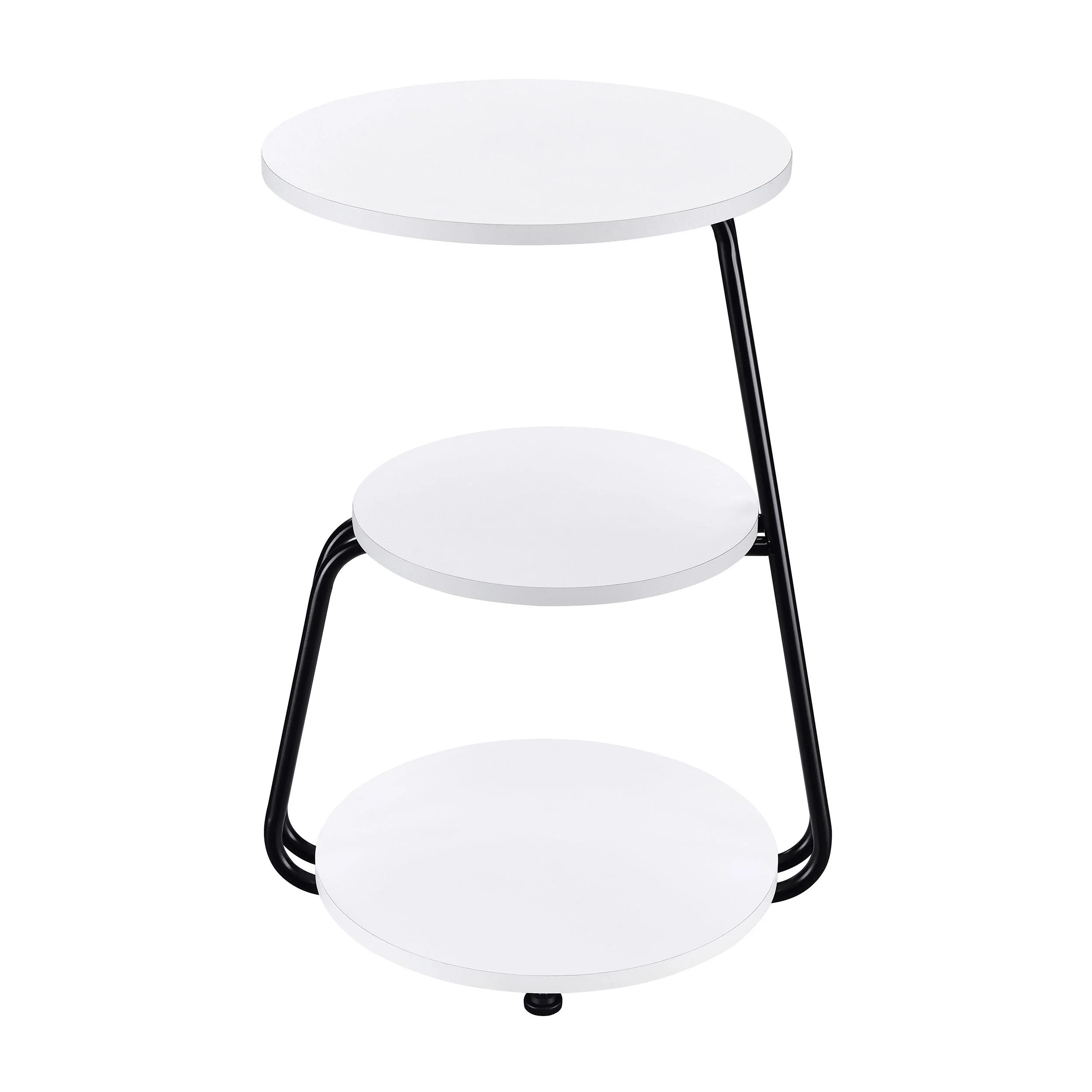 Coaster Furniture Hilly 930071 3-tier Round Accent Side Table - White and Black - Image 3
