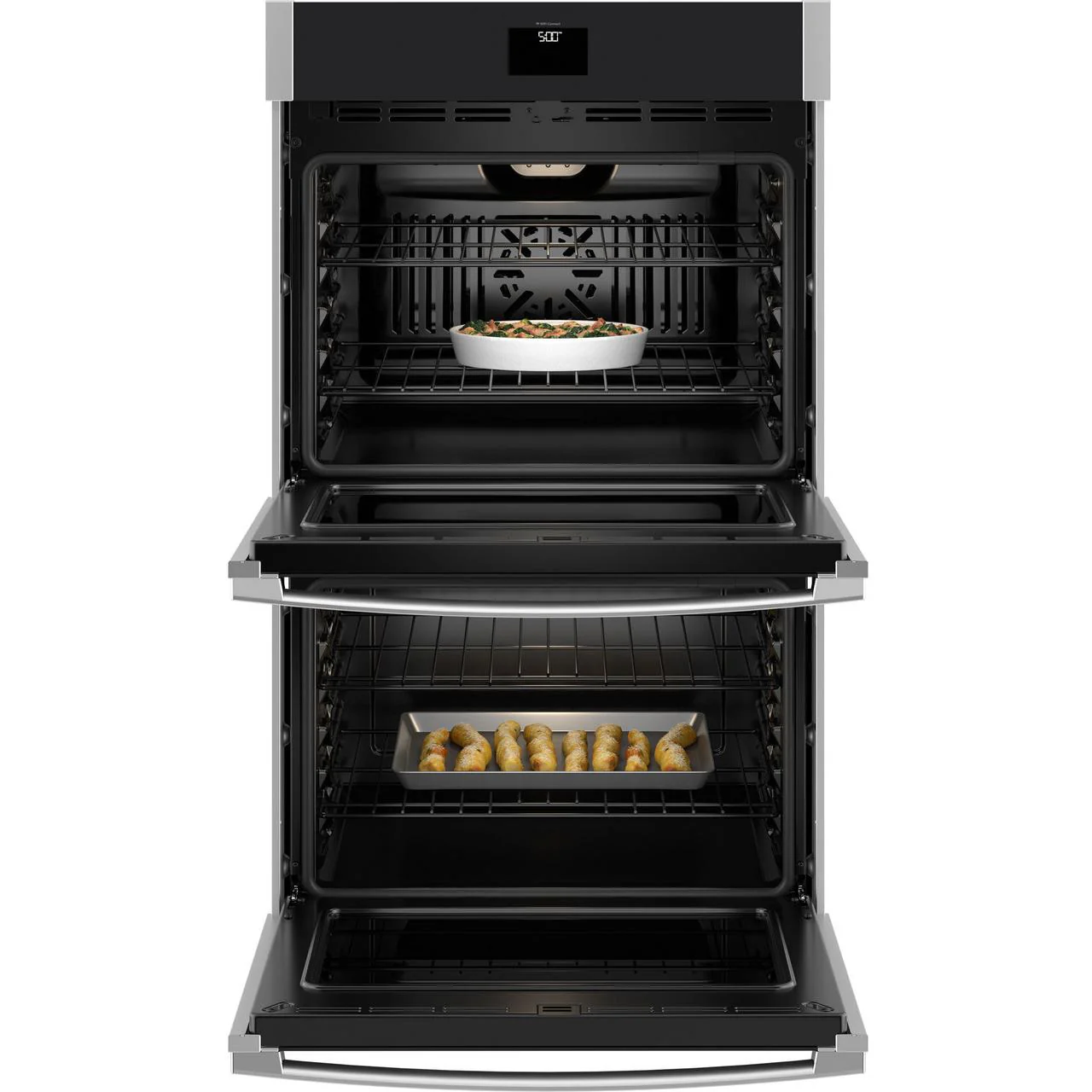 GE 30-inch, 10.0 cu. ft. Built-in Double Wall Oven with True European Convection Technology JTD5000SVSS - Image 2