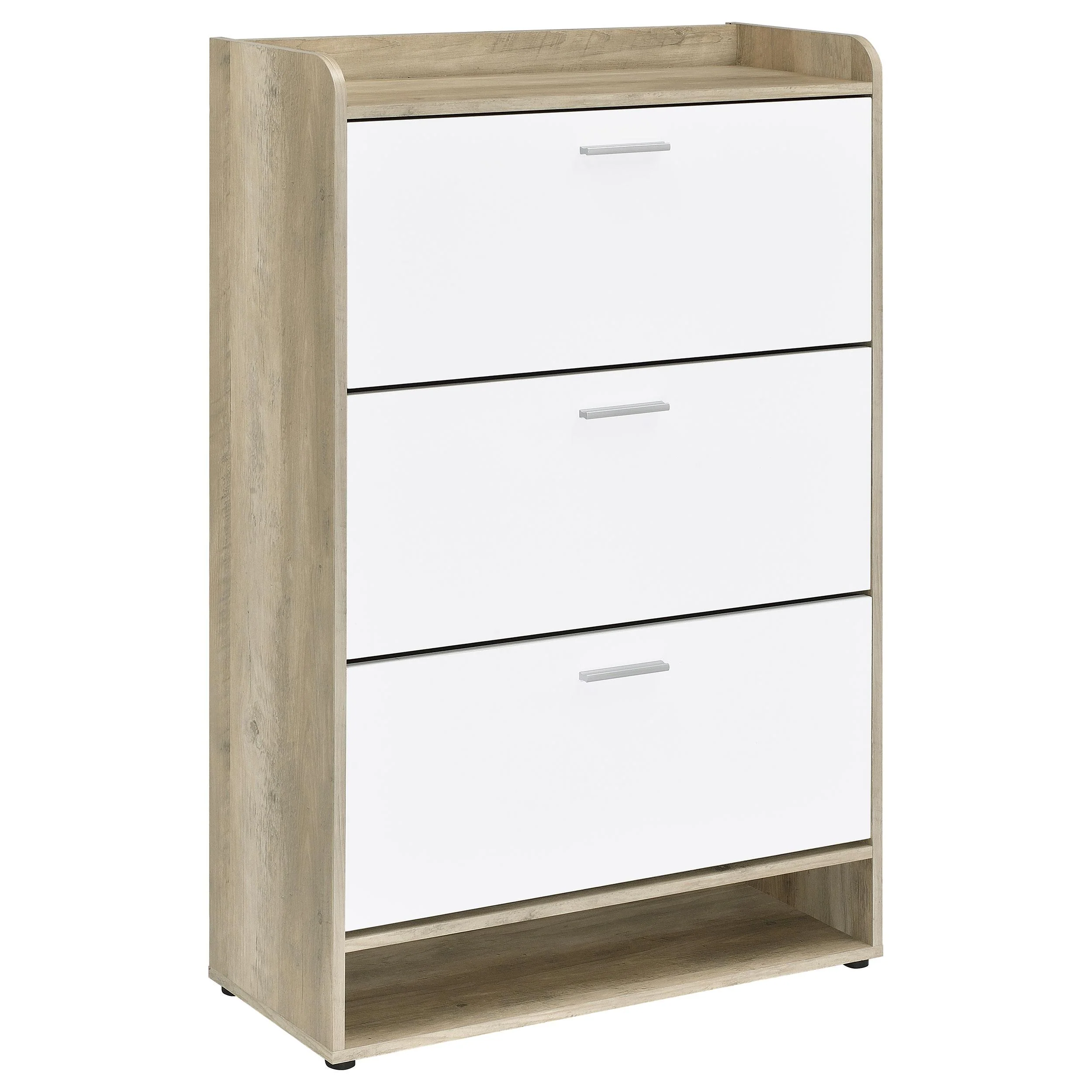 Coaster Furniture Denia 950403 3-tier Engineered Wood Shoe Cabinet – White
