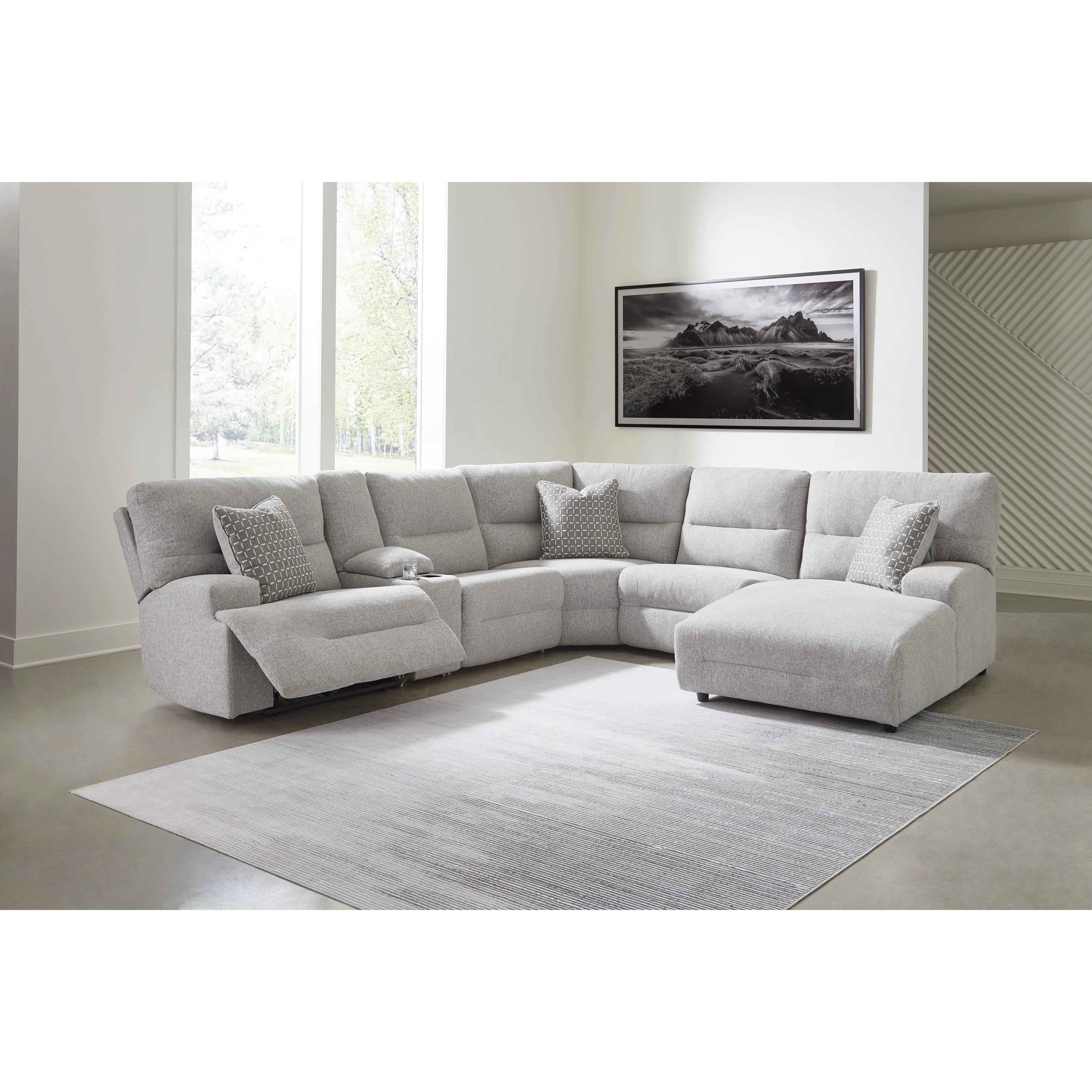 Signature Design by Ashley Acklen Place 93605S1 6 pc Power Reclining Sectional with Chaise - Image 2