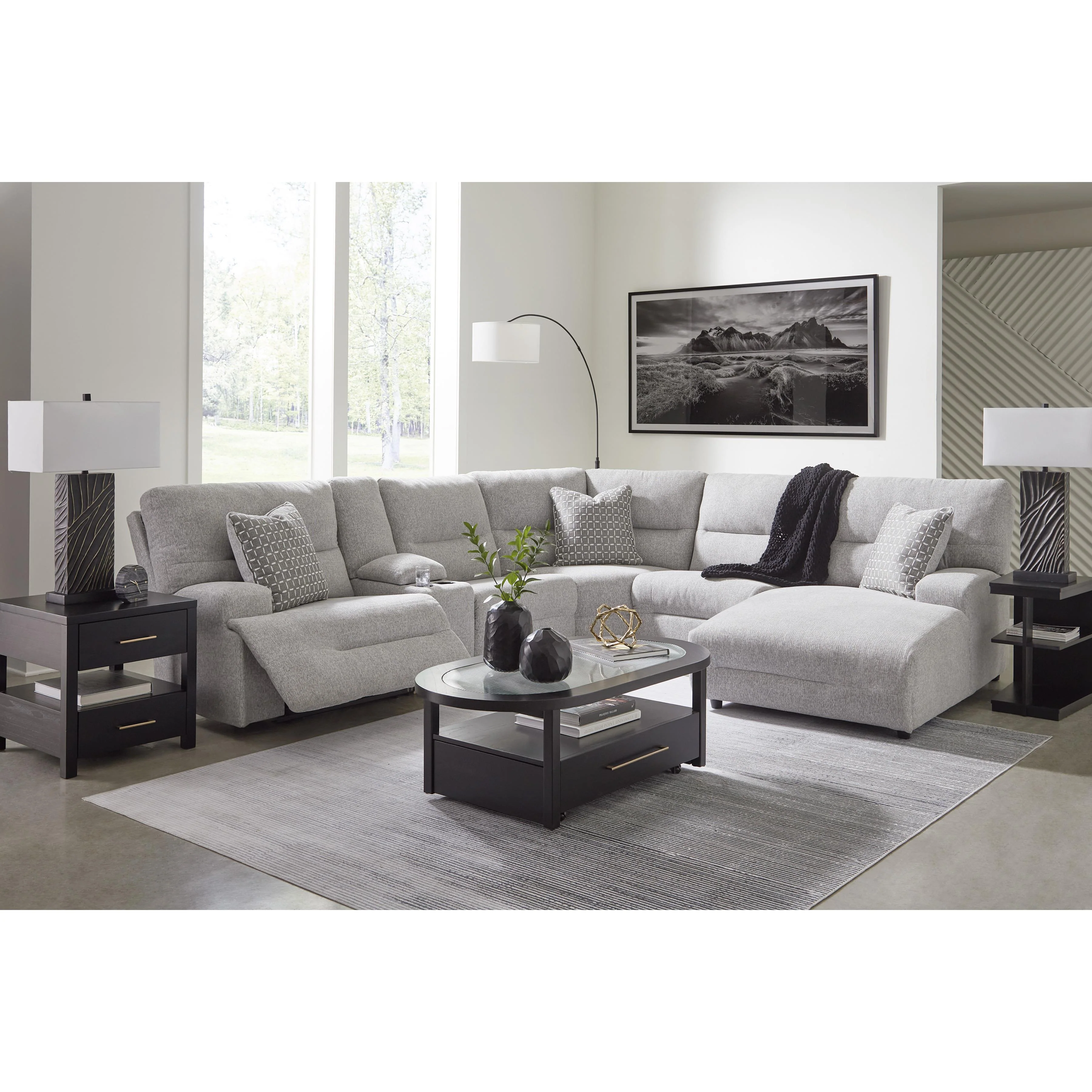 Signature Design by Ashley Acklen Place 93605S1 6 pc Power Reclining Sectional with Chaise - Image 3