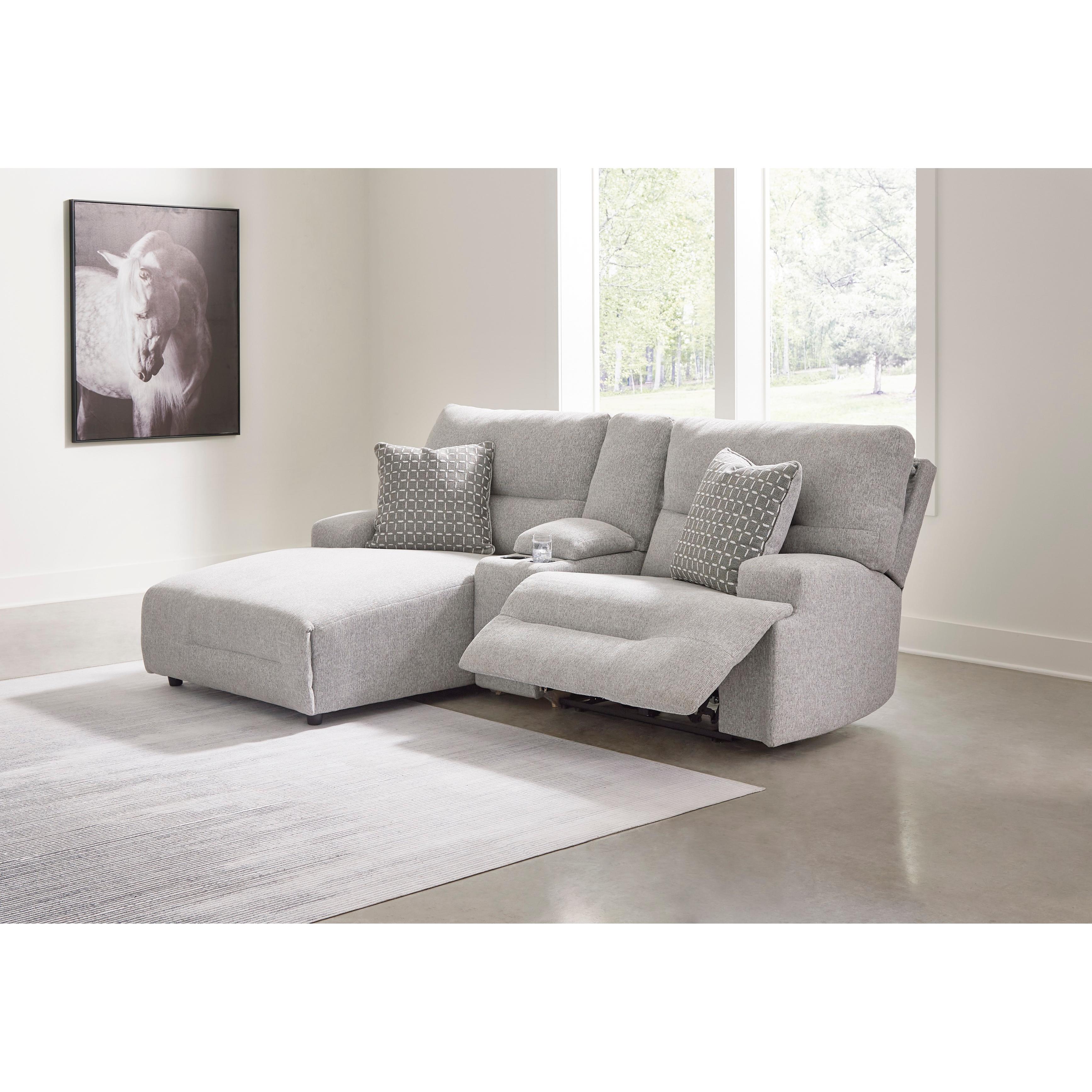 Signature Design by Ashley Acklen Place 93605S5 3 pc Power Reclining Sectional Sofa with Chaise - Image 3