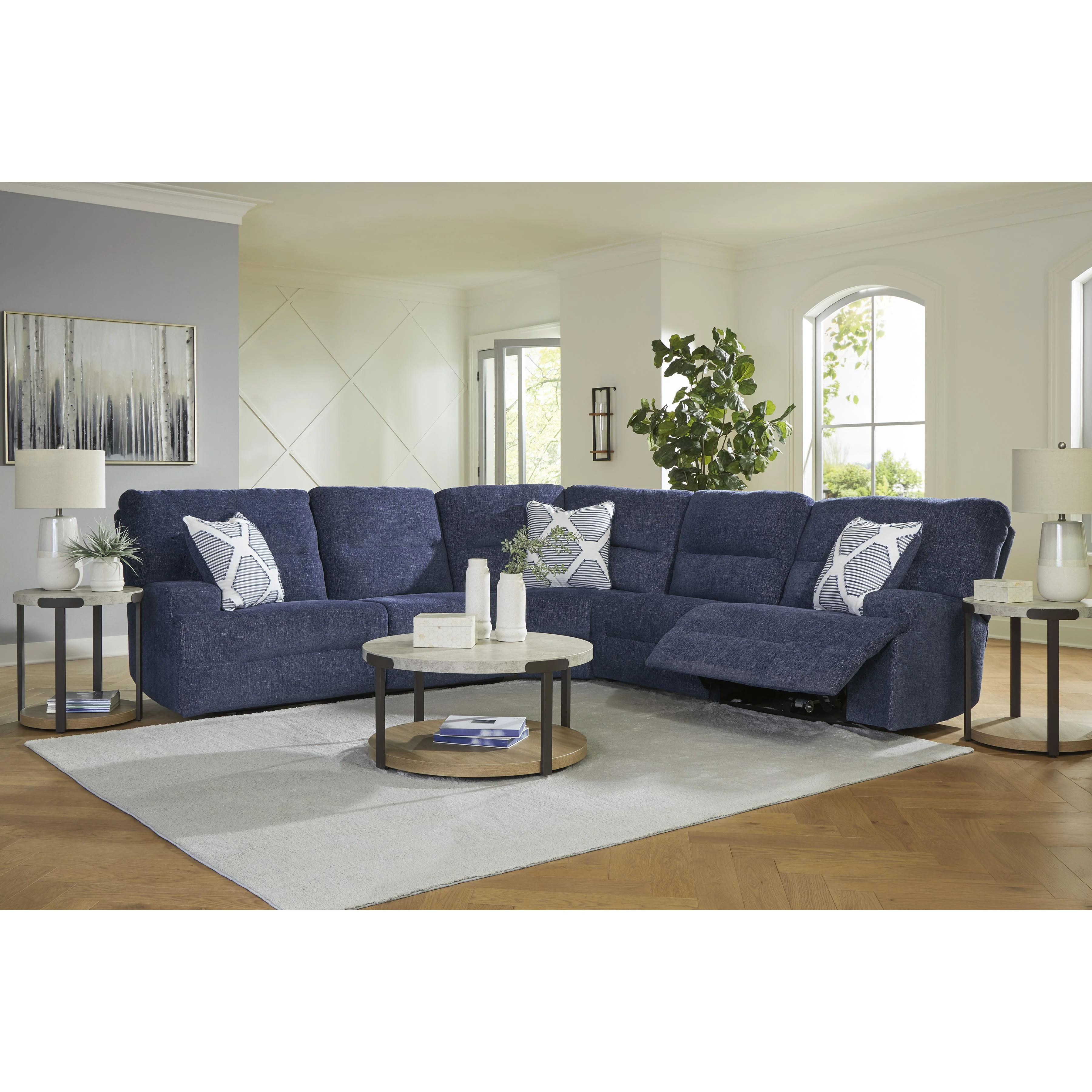 Signature Design by Ashley Acklen Place 93607S3 5 pc Power Reclining Sectional - Image 3