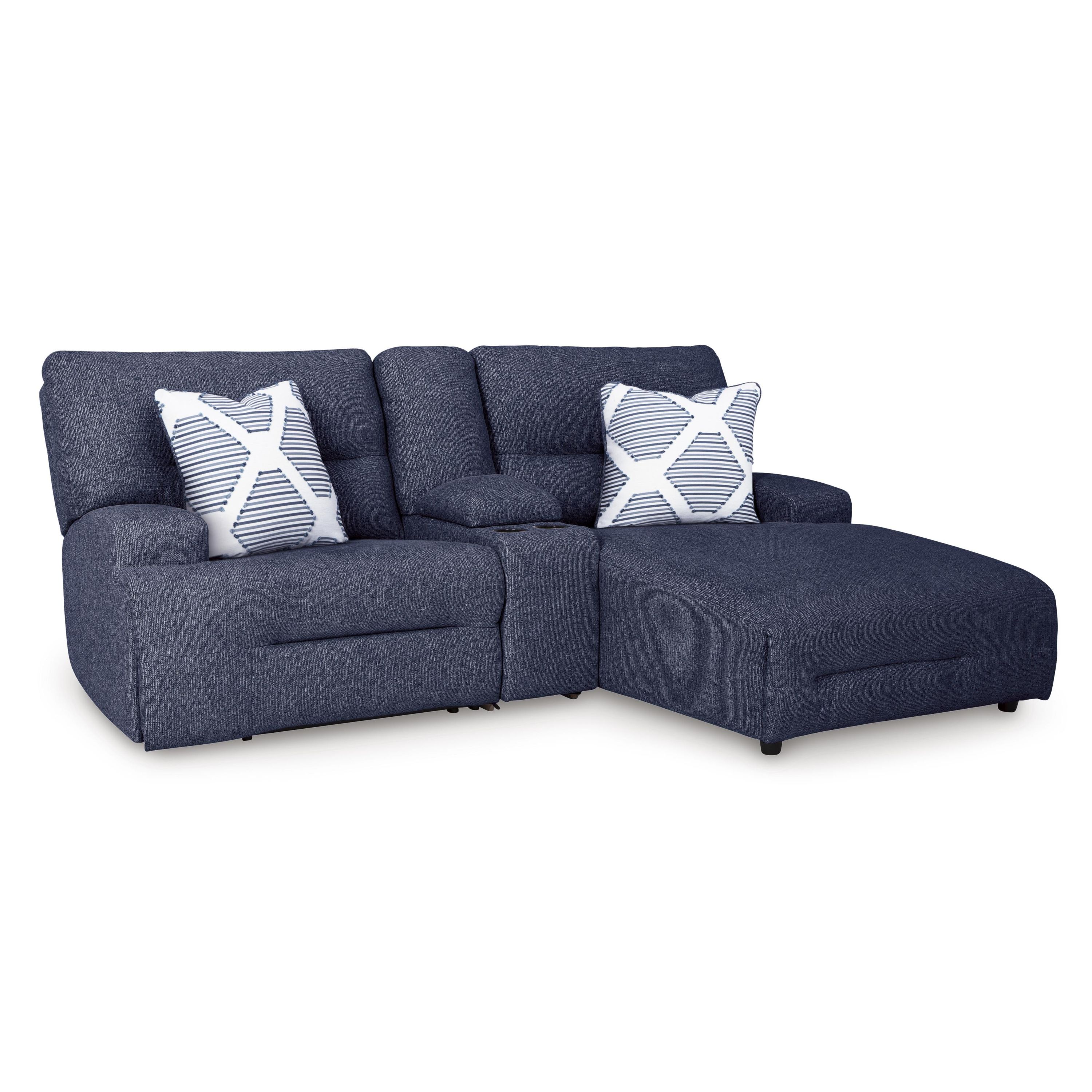 Signature Design by Ashley Acklen Place 93607S4 3 pc Power Reclining Sectional Sofa with Chaise