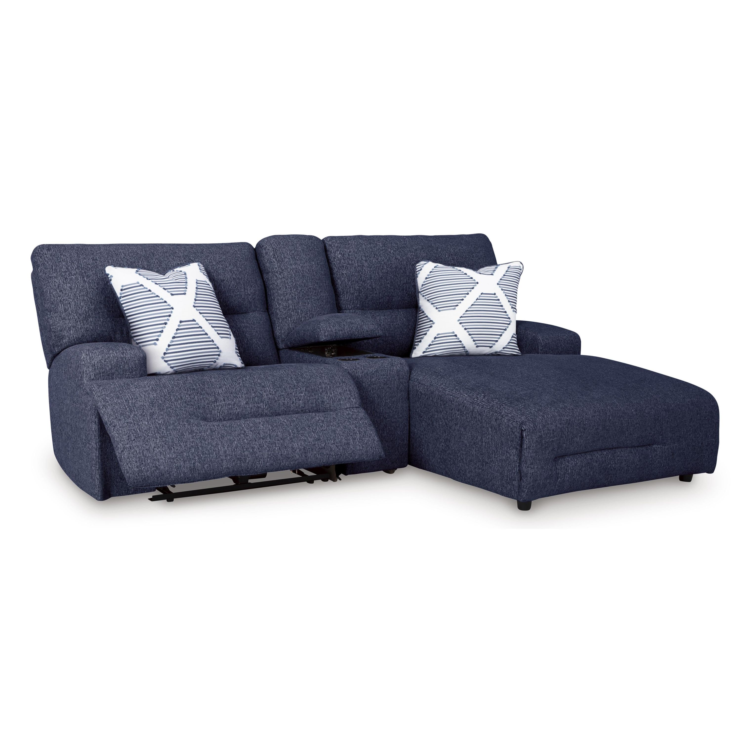 Signature Design by Ashley Acklen Place 93607S4 3 pc Power Reclining Sectional Sofa with Chaise - Image 2
