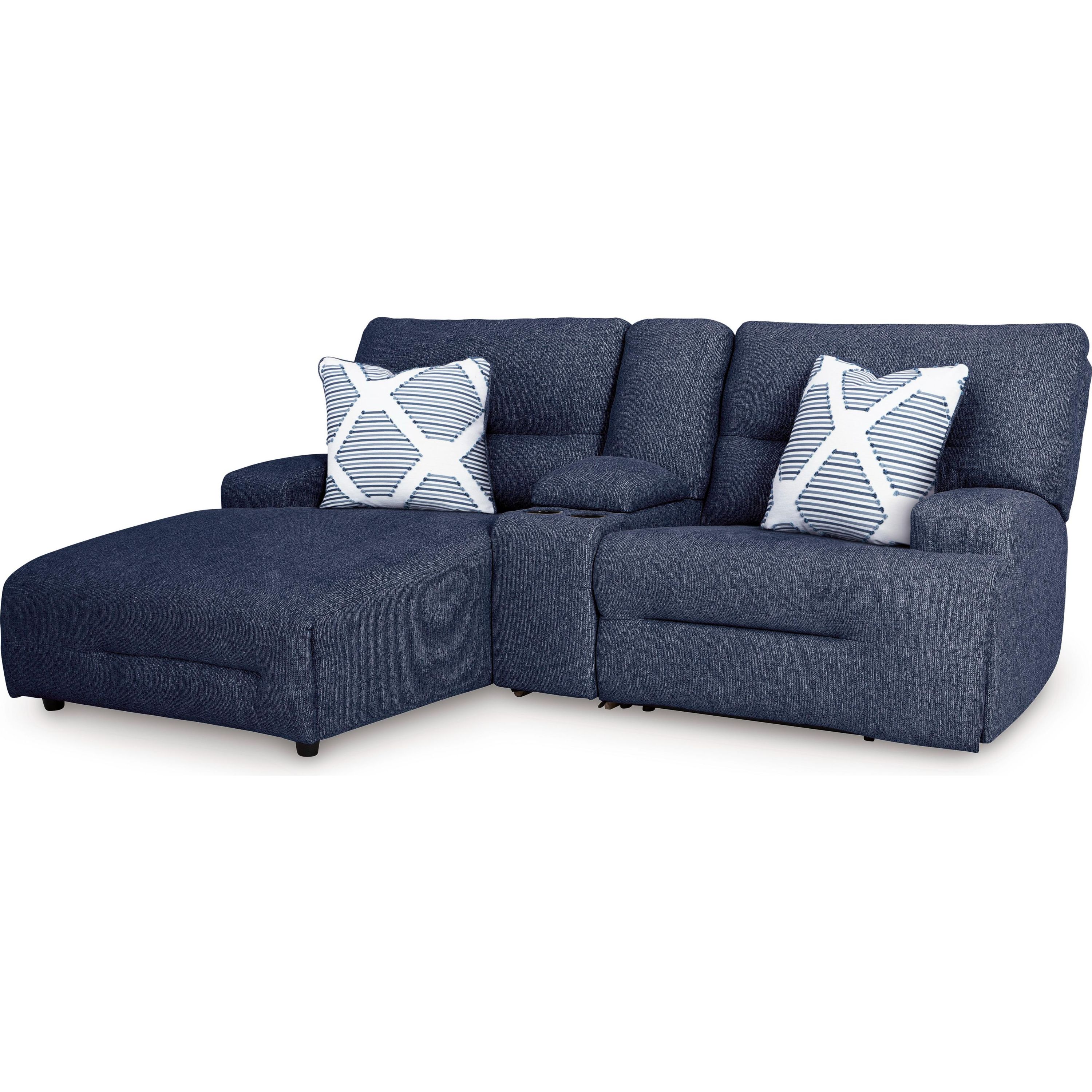 Signature Design by Ashley Acklen Place 93607S5 3 pc Power Reclining Sectional Sofa with Chaise