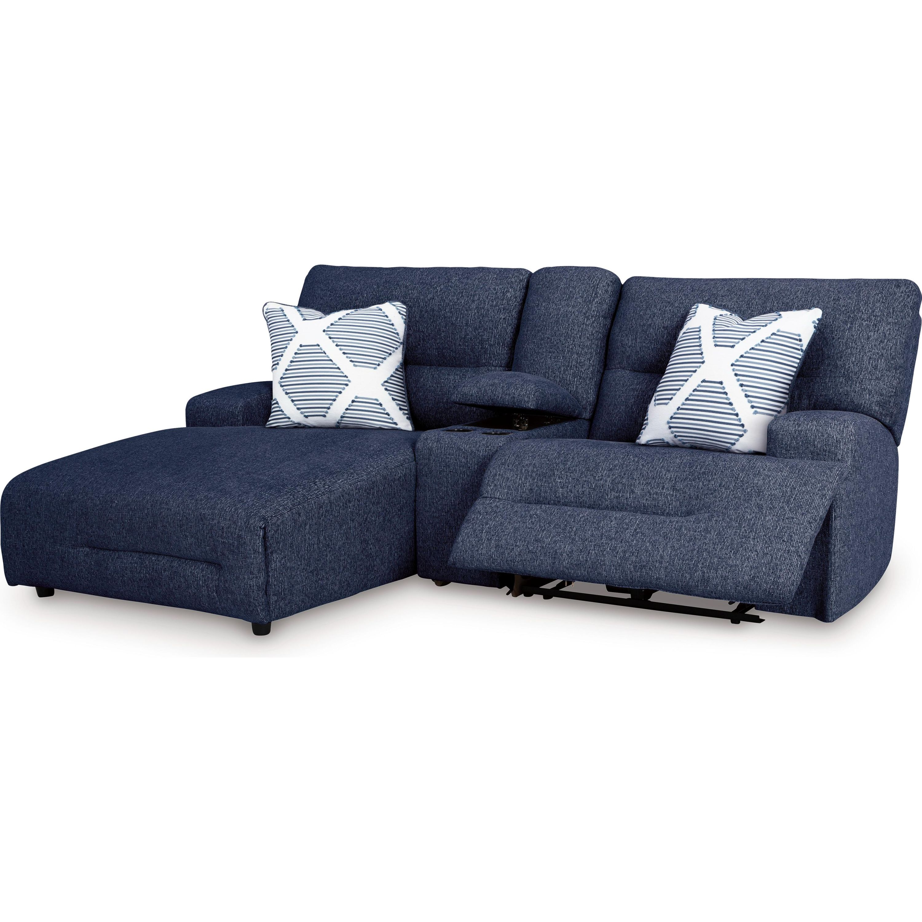 Signature Design by Ashley Acklen Place 93607S5 3 pc Power Reclining Sectional Sofa with Chaise - Image 2