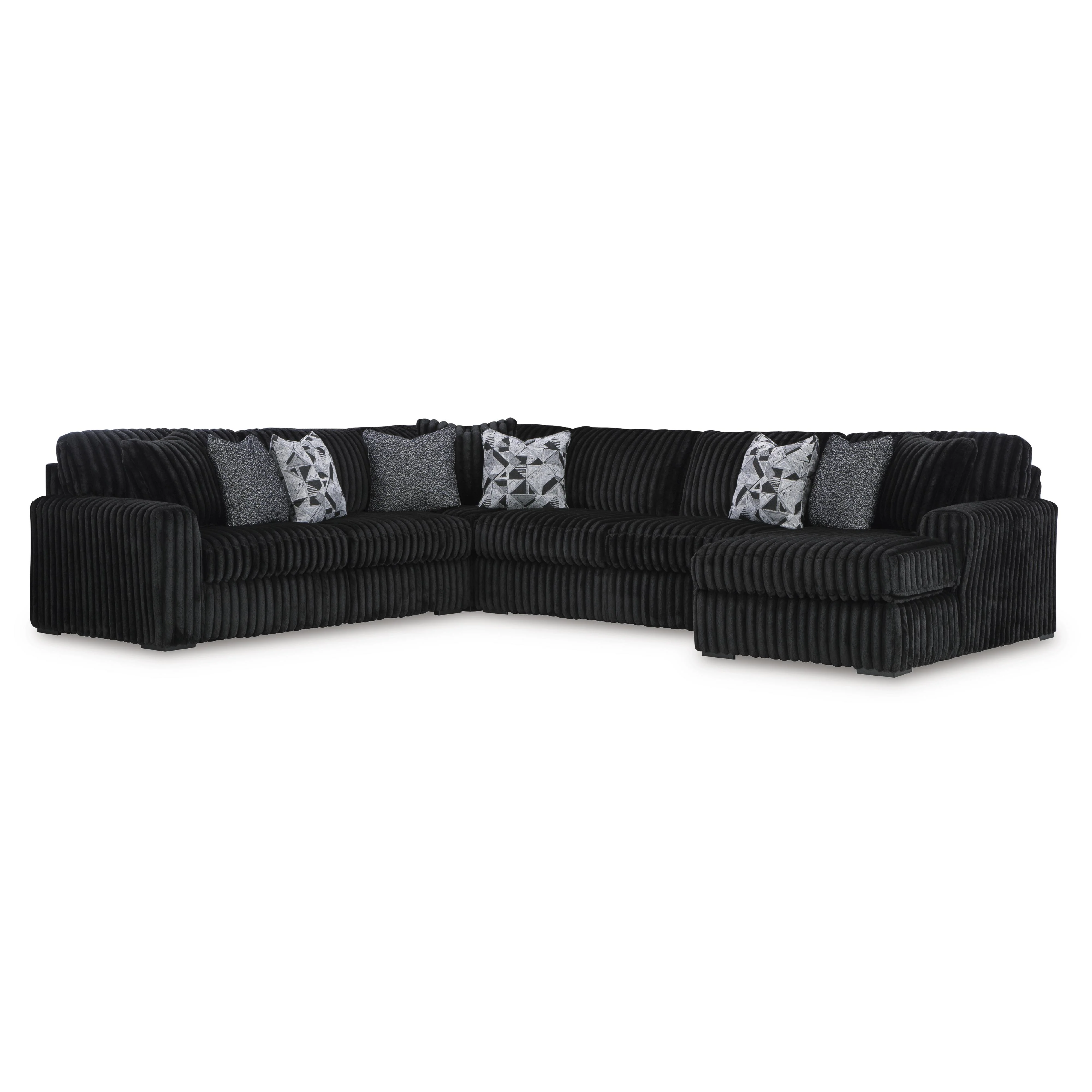 Signature Design by Ashley Midnight-Madness 98103S3 4 pc Sectional with Chaise - Image 1
