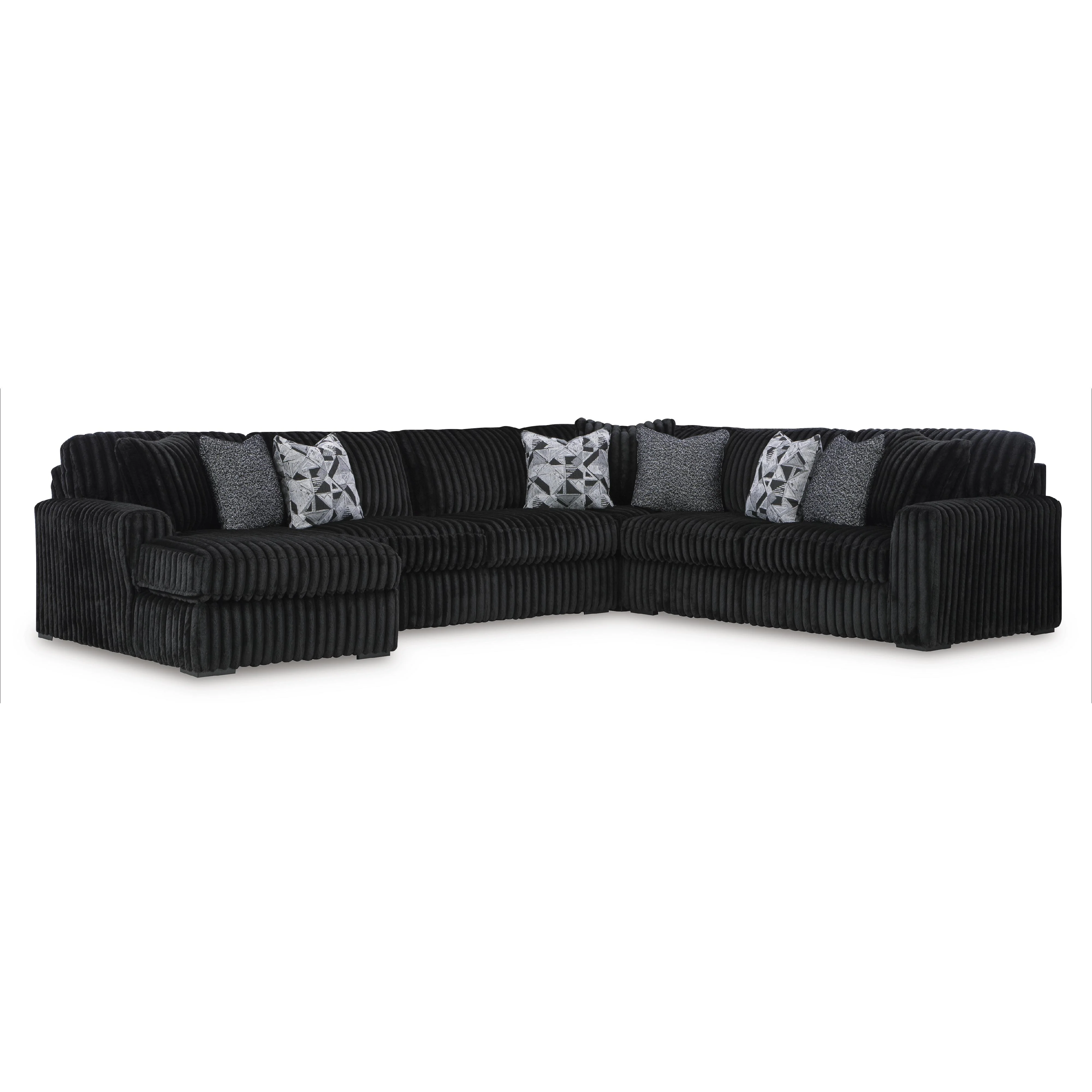 Signature Design by Ashley Midnight-Madness 98103S4 4 pc Sectional with Chaise - Image 1
