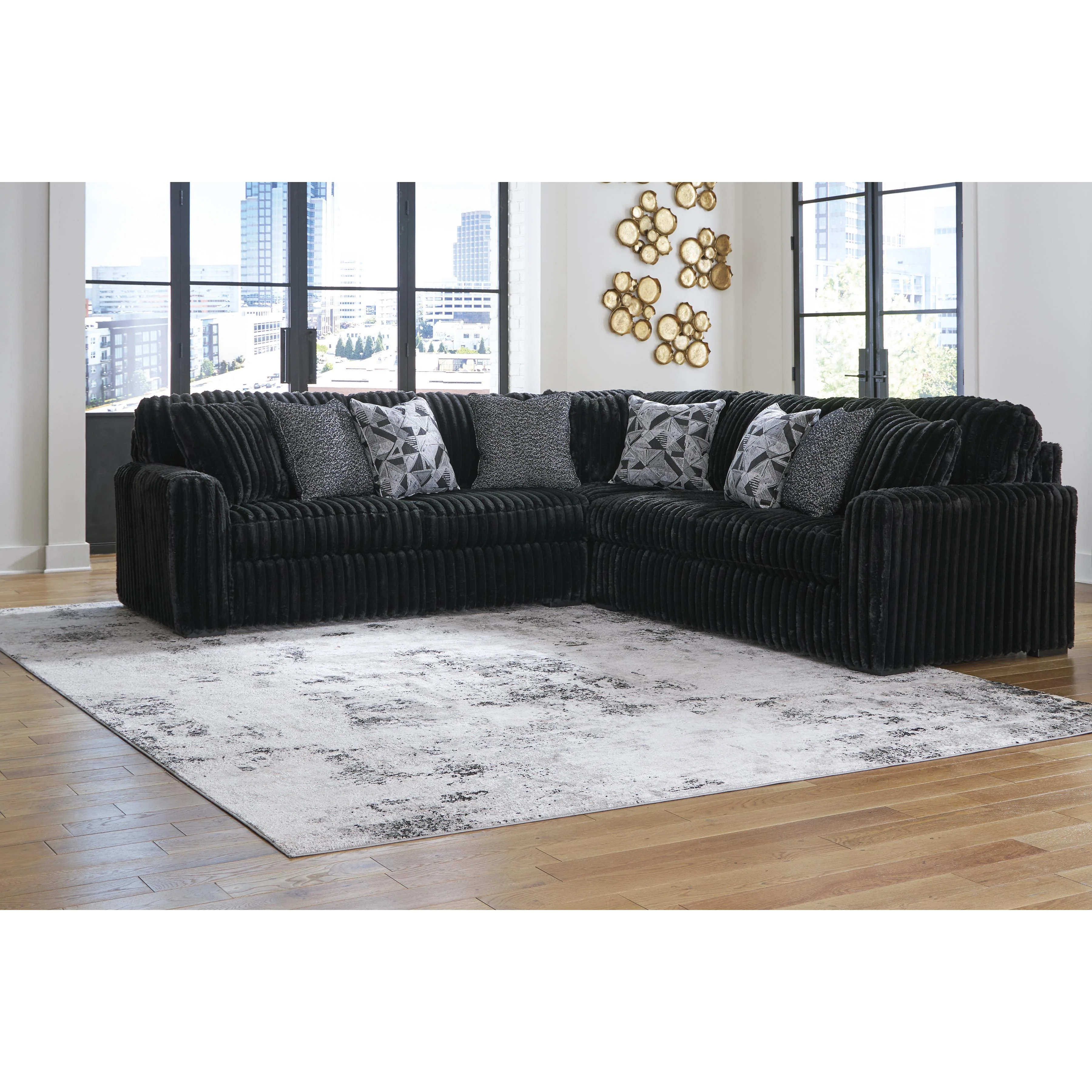 Signature Design by Ashley Midnight-Madness 98103S6 3 pc Sectional - Image 3