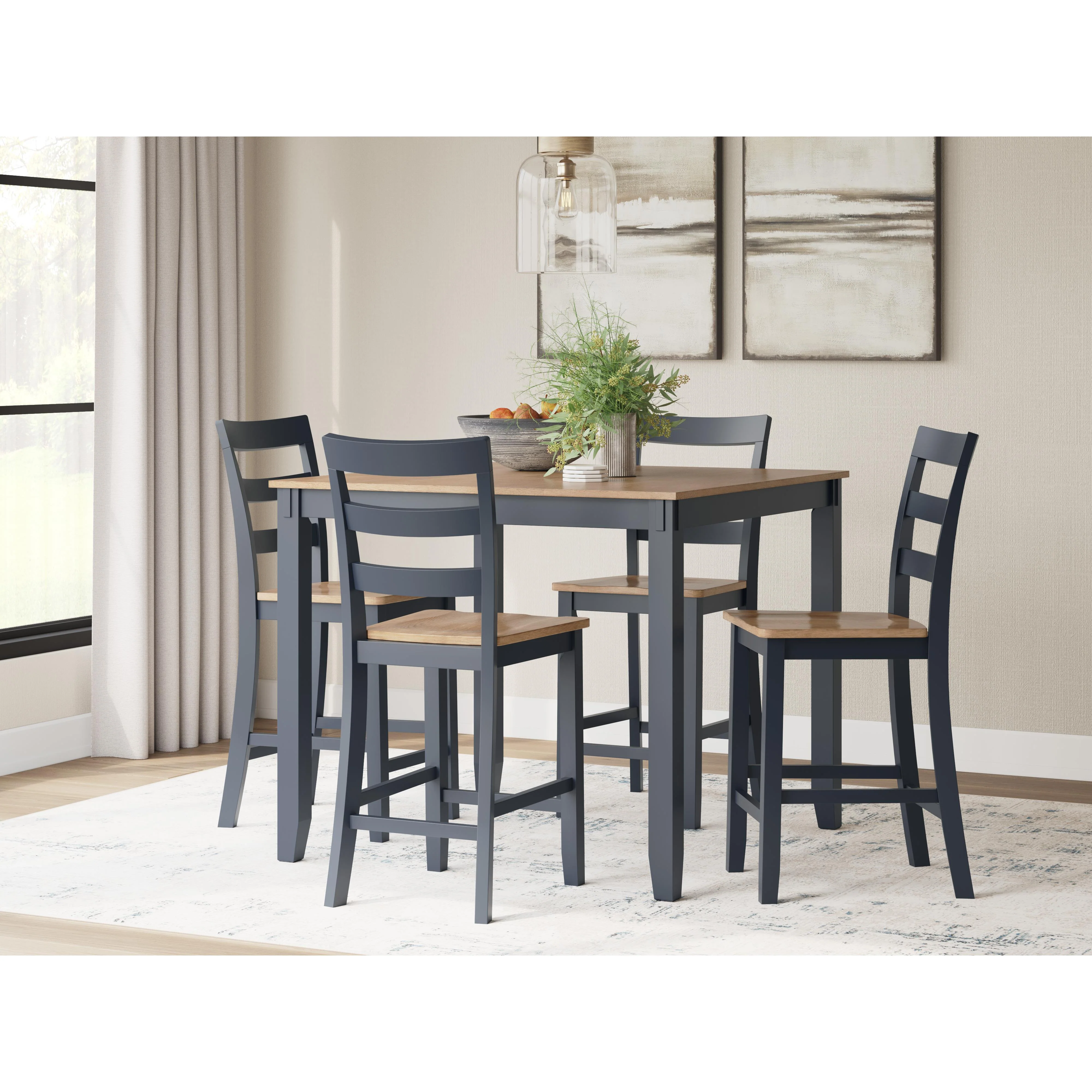 Signature Design by Ashley Gesthaven D399-223 Dining Room Counter Table Set - Image 3