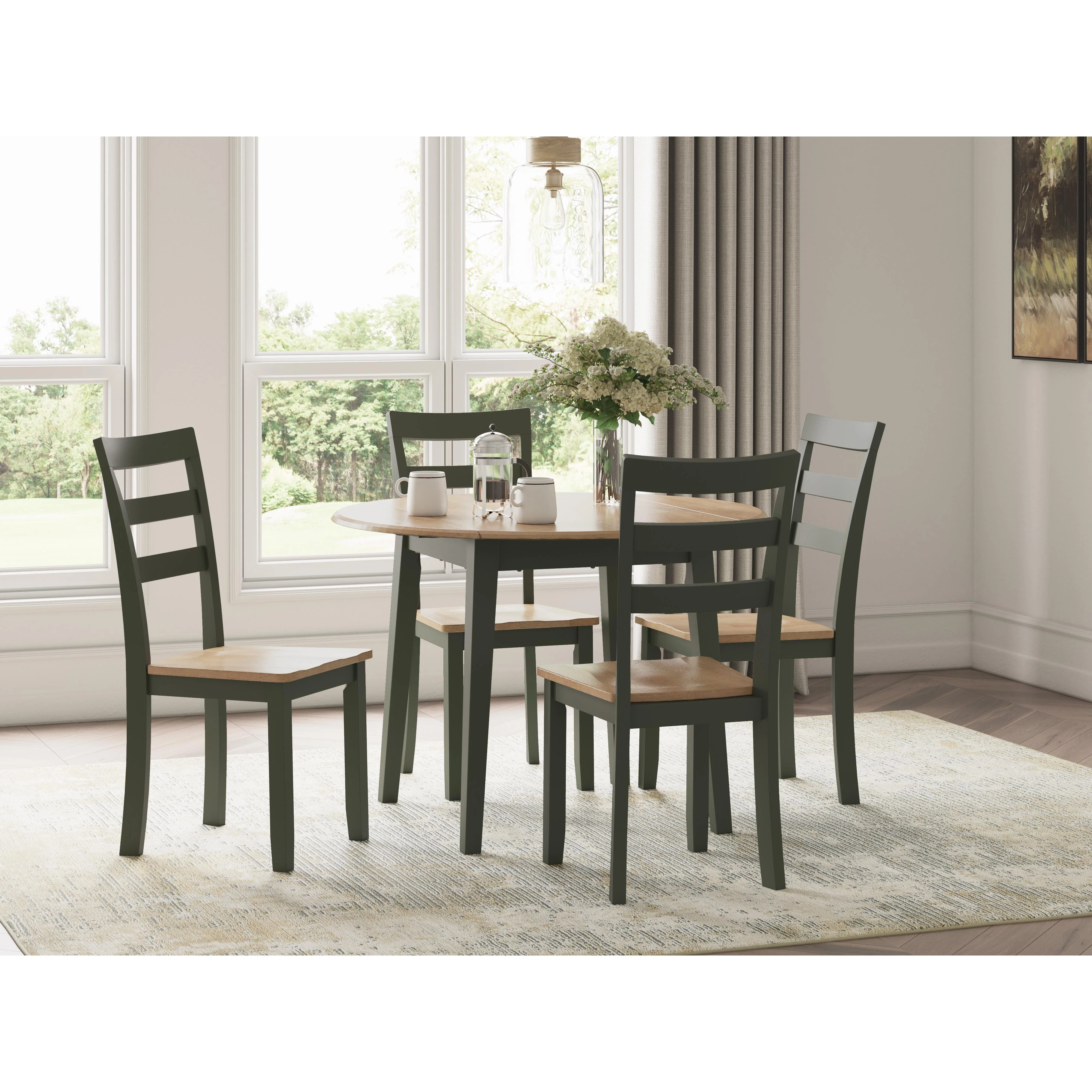 Signature Design by Ashley Gesthaven D401-15 Round Dining Room Drop Leaf Table - Image 1