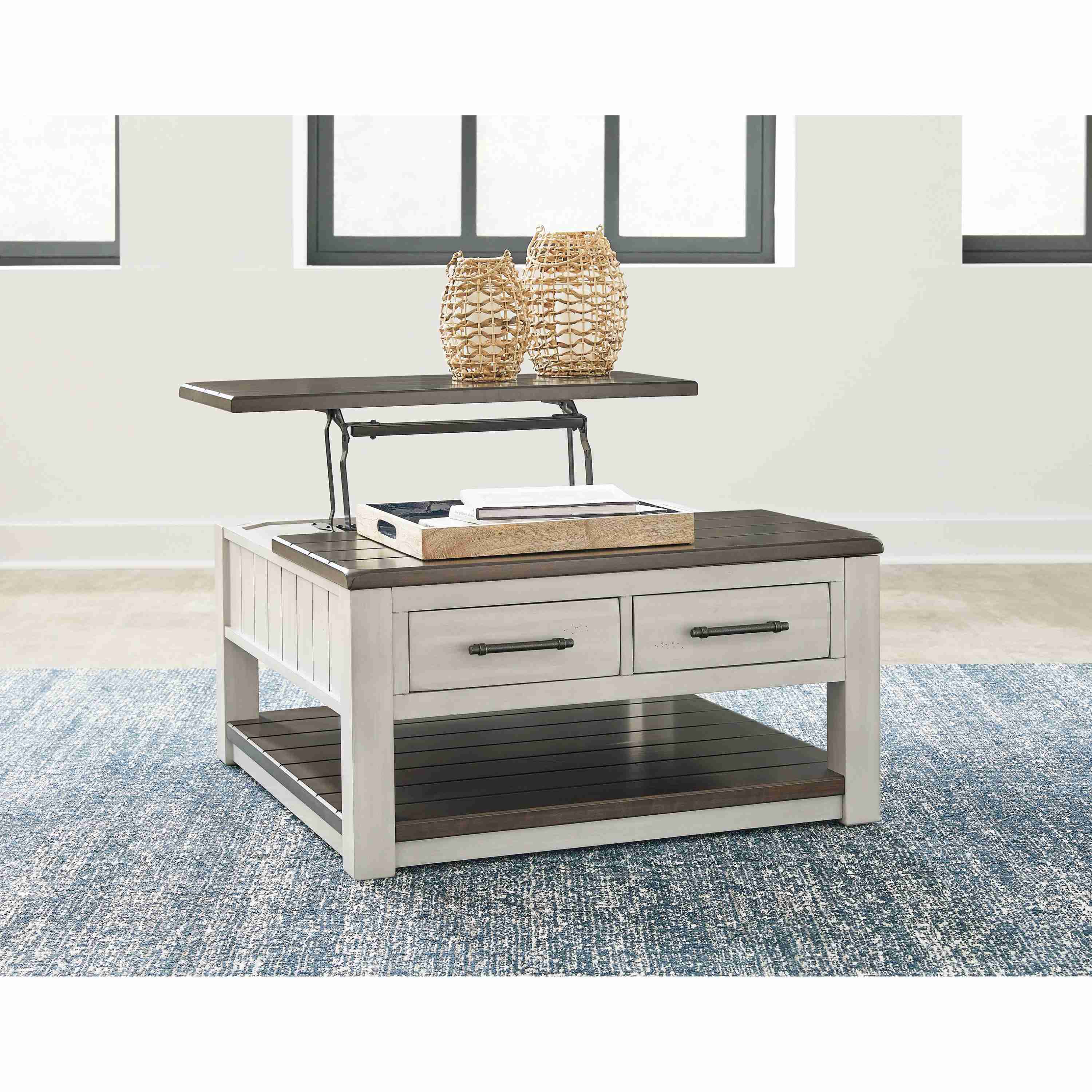Signature Design by Ashley Darborn T796T1 Lift-top Coffee Table and 2 Chairside End Tables - Image 3