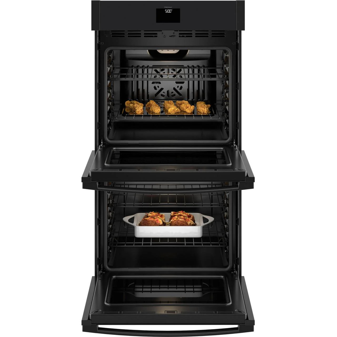 GE 27-inch Built-in Double Wall Oven with True European Convection Technology JKD5000DVBB - Image 2