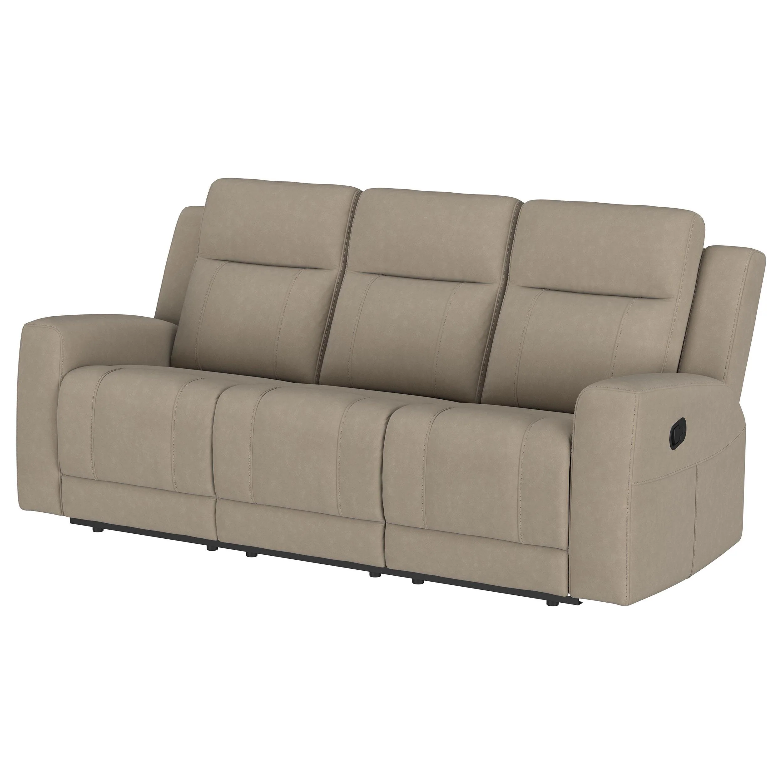 Coaster Furniture Brentwood 610281 Upholstered Motion Reclining Sofa - Taupe - Image 3