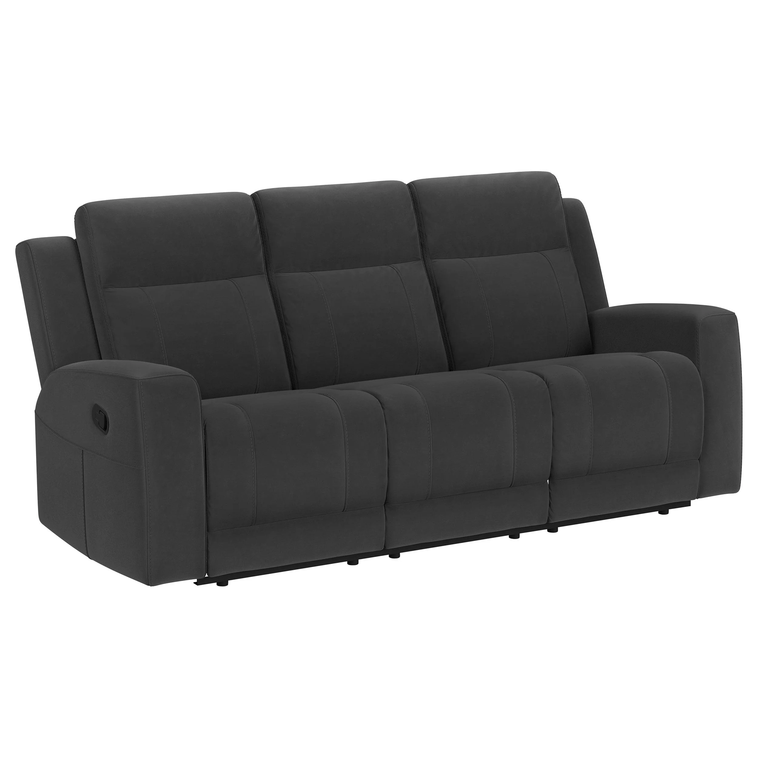Coaster Furniture Brentwood 610284 Upholstered Motion Reclining Sofa - Dark Charcoal - Image 1