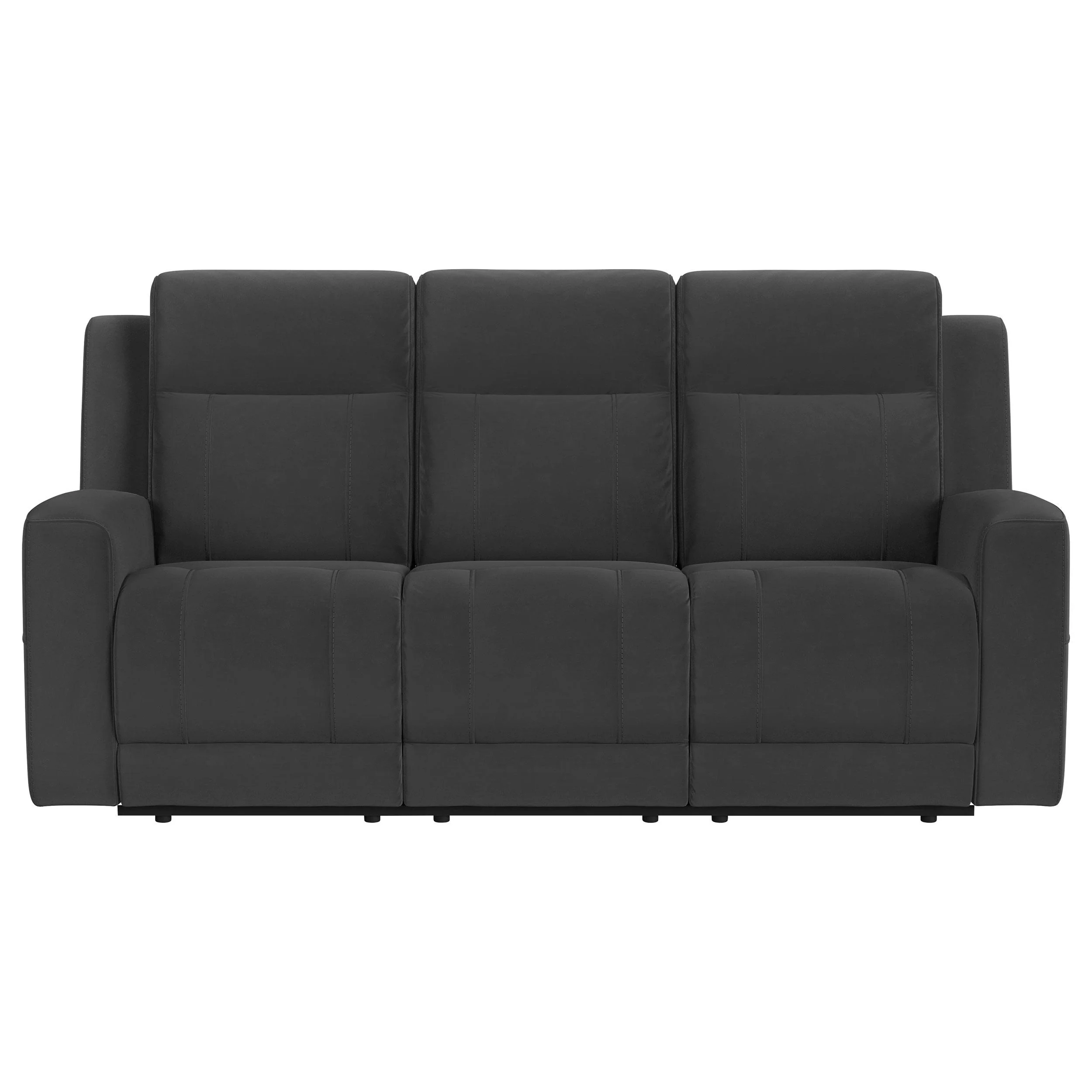 Coaster Furniture Brentwood 610284 Upholstered Motion Reclining Sofa - Dark Charcoal - Image 2