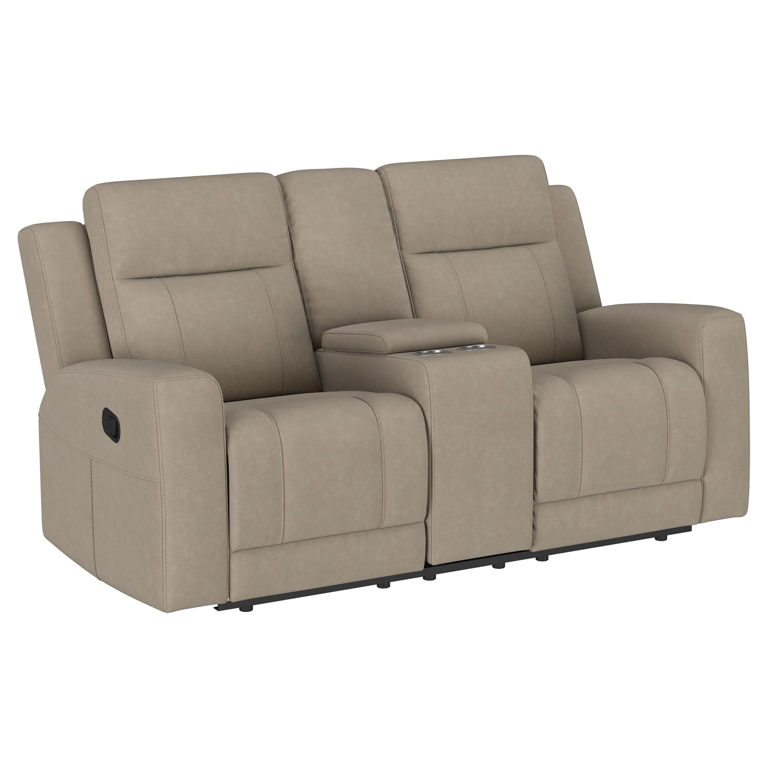 Coaster Furniture Brentwood 610282 Upholstered Motion Reclining Loveseat – Taupe