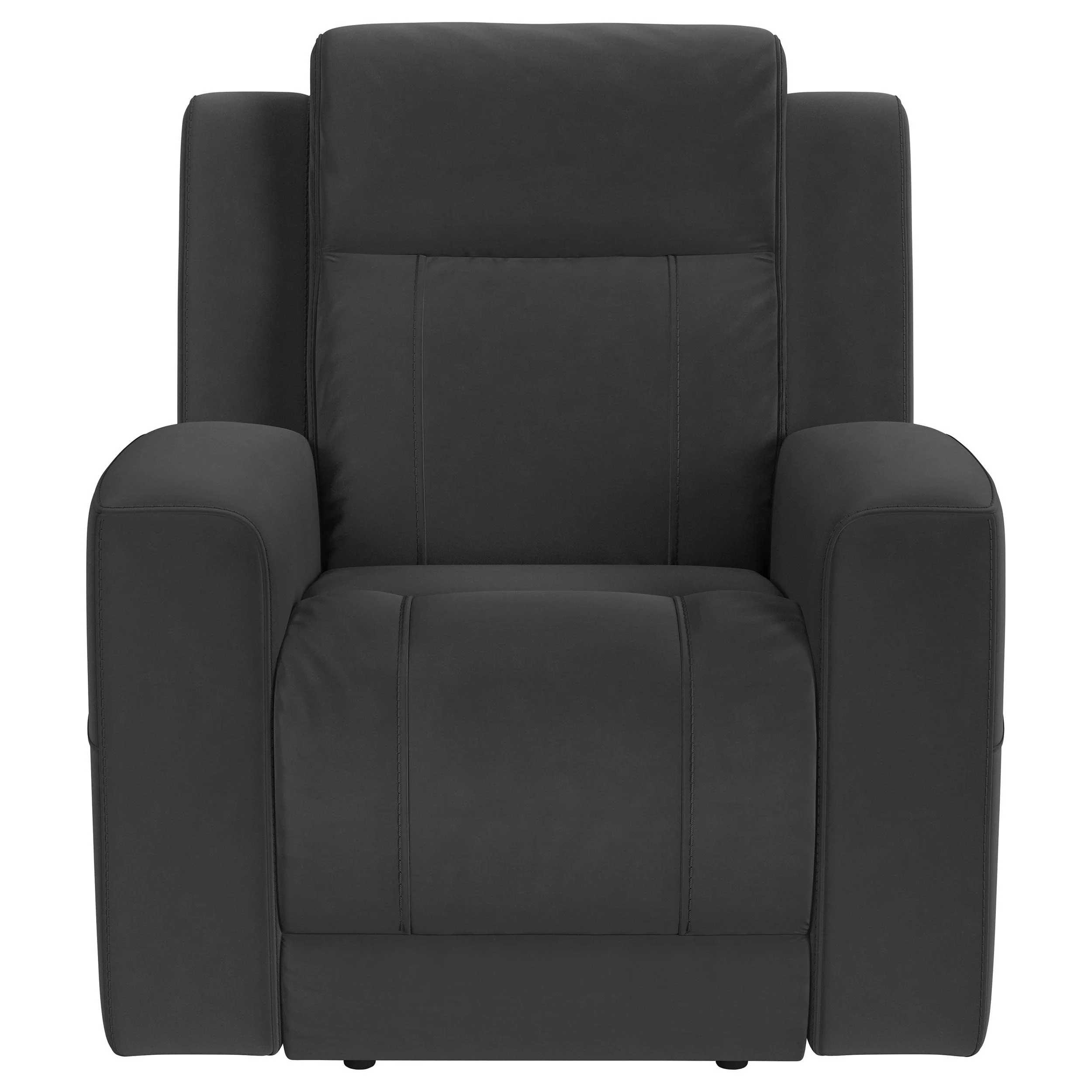 Coaster Furniture Brentwood 610286 Upholstered Recliner Chair - Dark Charcoal - Image 3