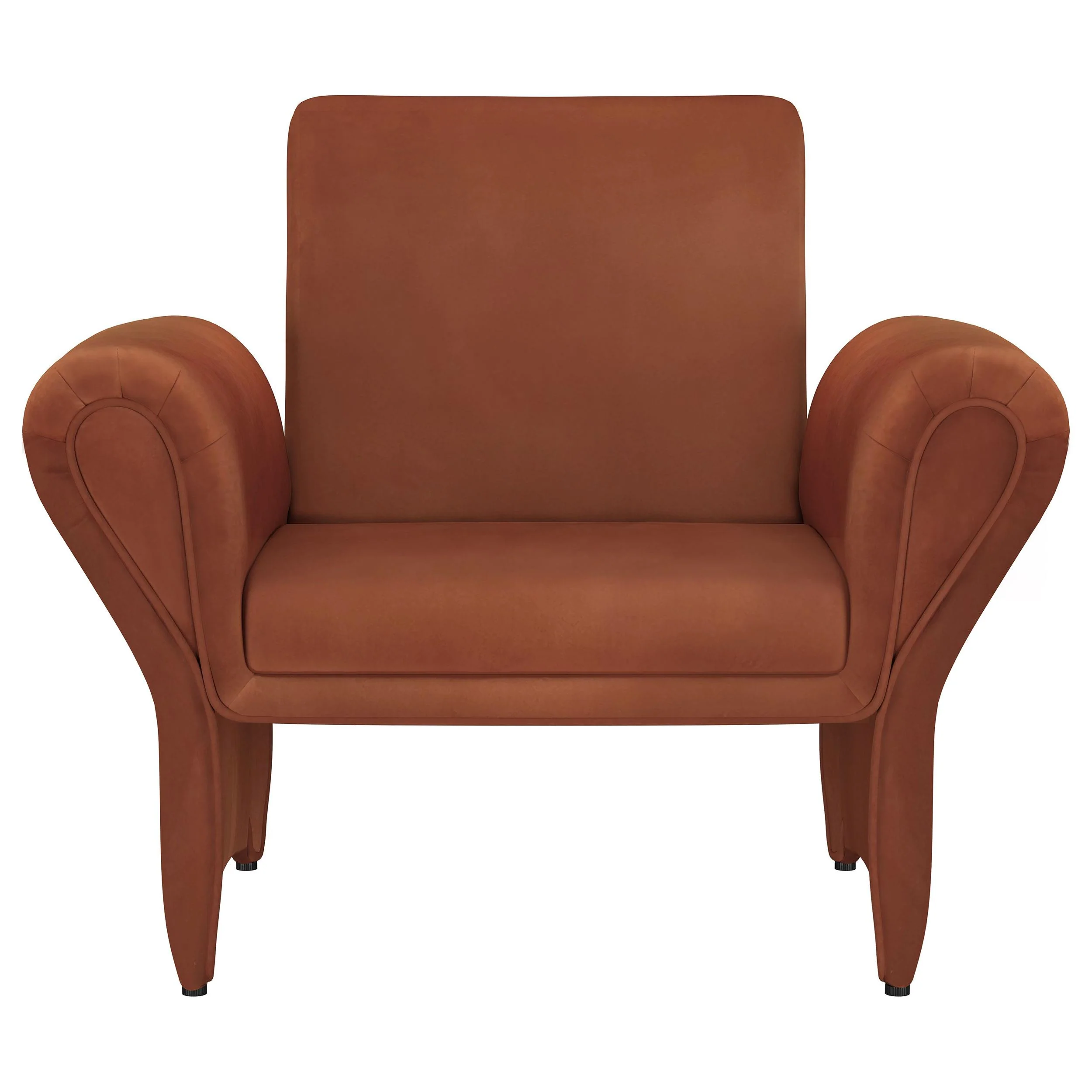 Coaster Furniture Liana 903150 Upholstered Roll Arm Accent Armchair - Rust Orange - Image 2