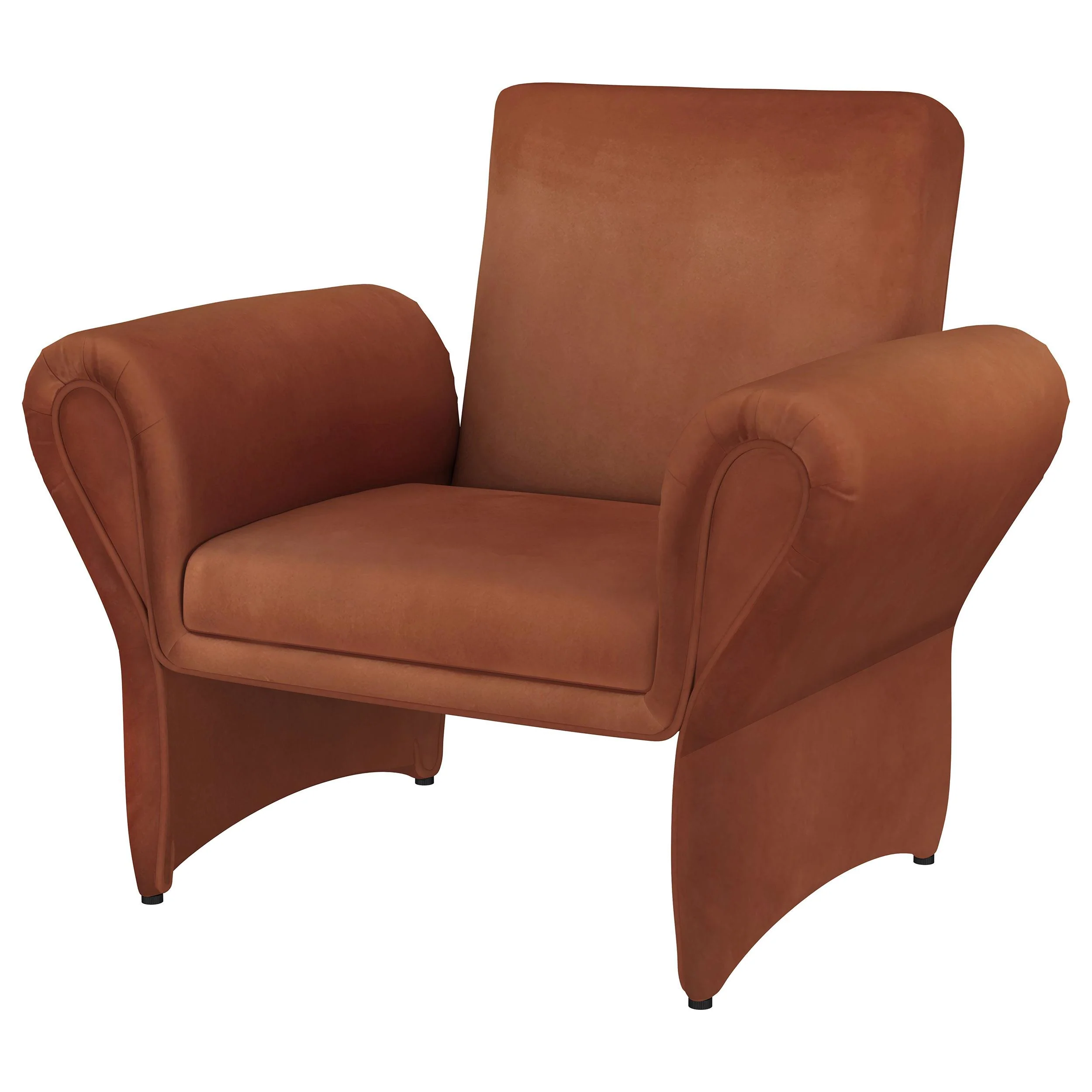 Coaster Furniture Liana 903150 Upholstered Roll Arm Accent Armchair - Rust Orange - Image 3