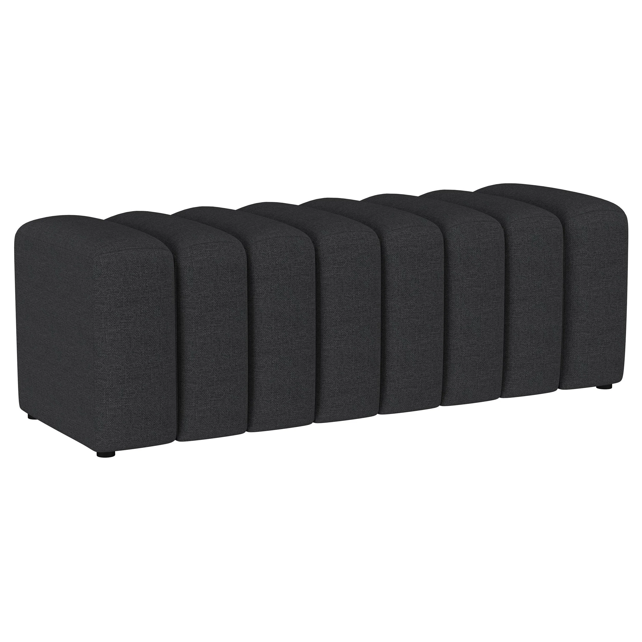 Coaster Furniture Summer 910294 Fabric Upholstered Tufted Accent Bench - Charcoal - Image 1
