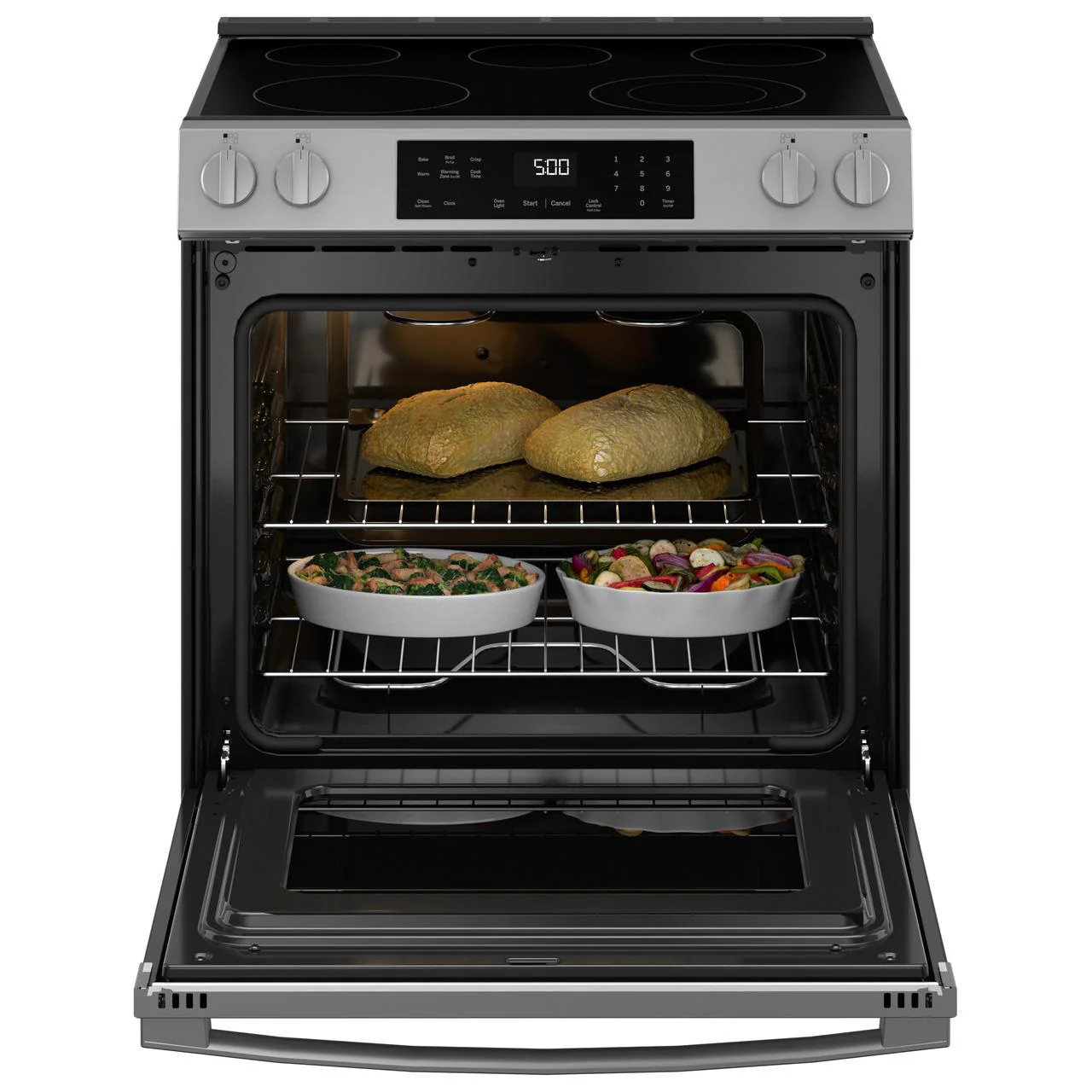 GE 30-inch Slide-in Electric Range with Crisp Mode GRS500PVSS - Image 2
