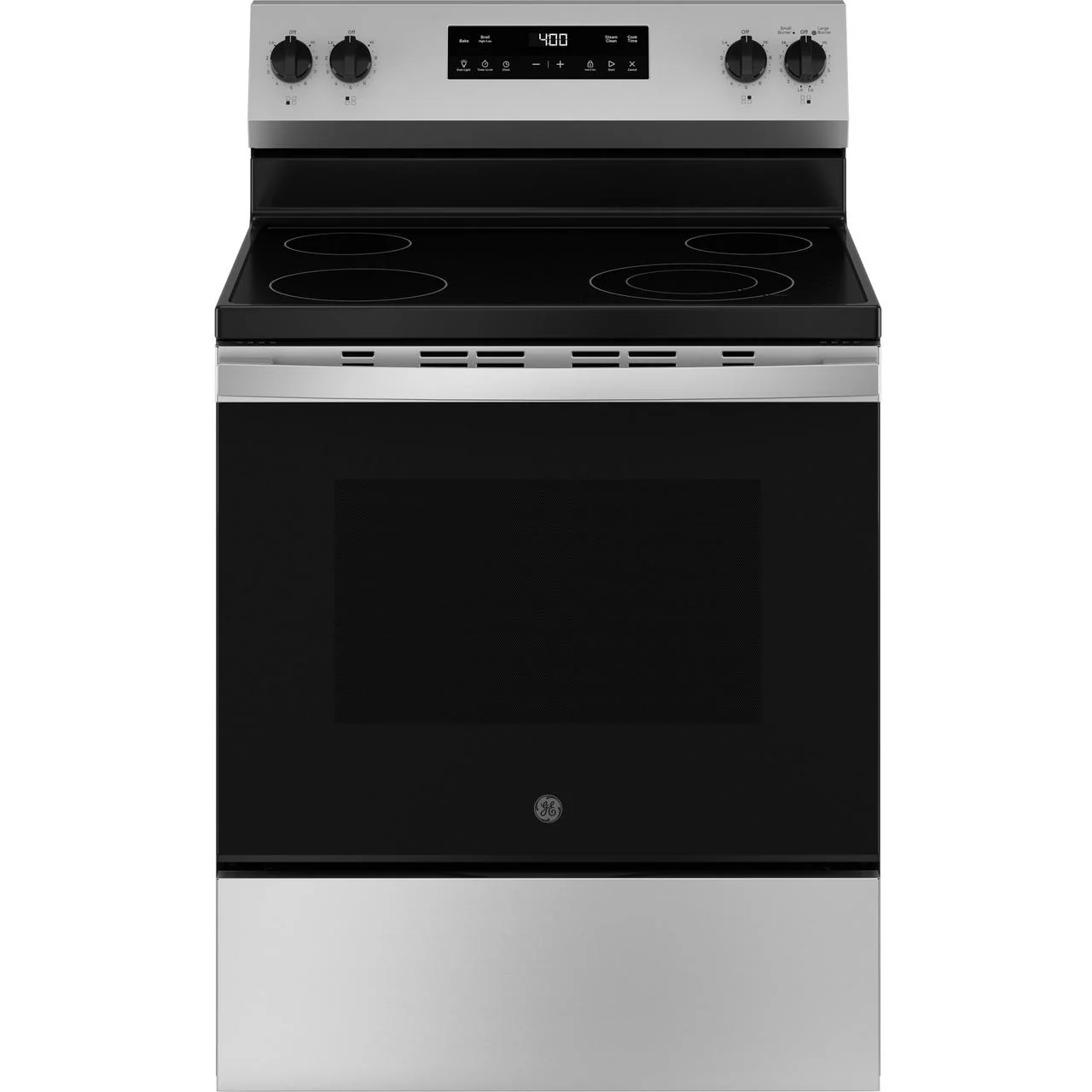 GE 30-inch Freestanding Electric Range with Steam Clean GRF400SVSS - Image 1