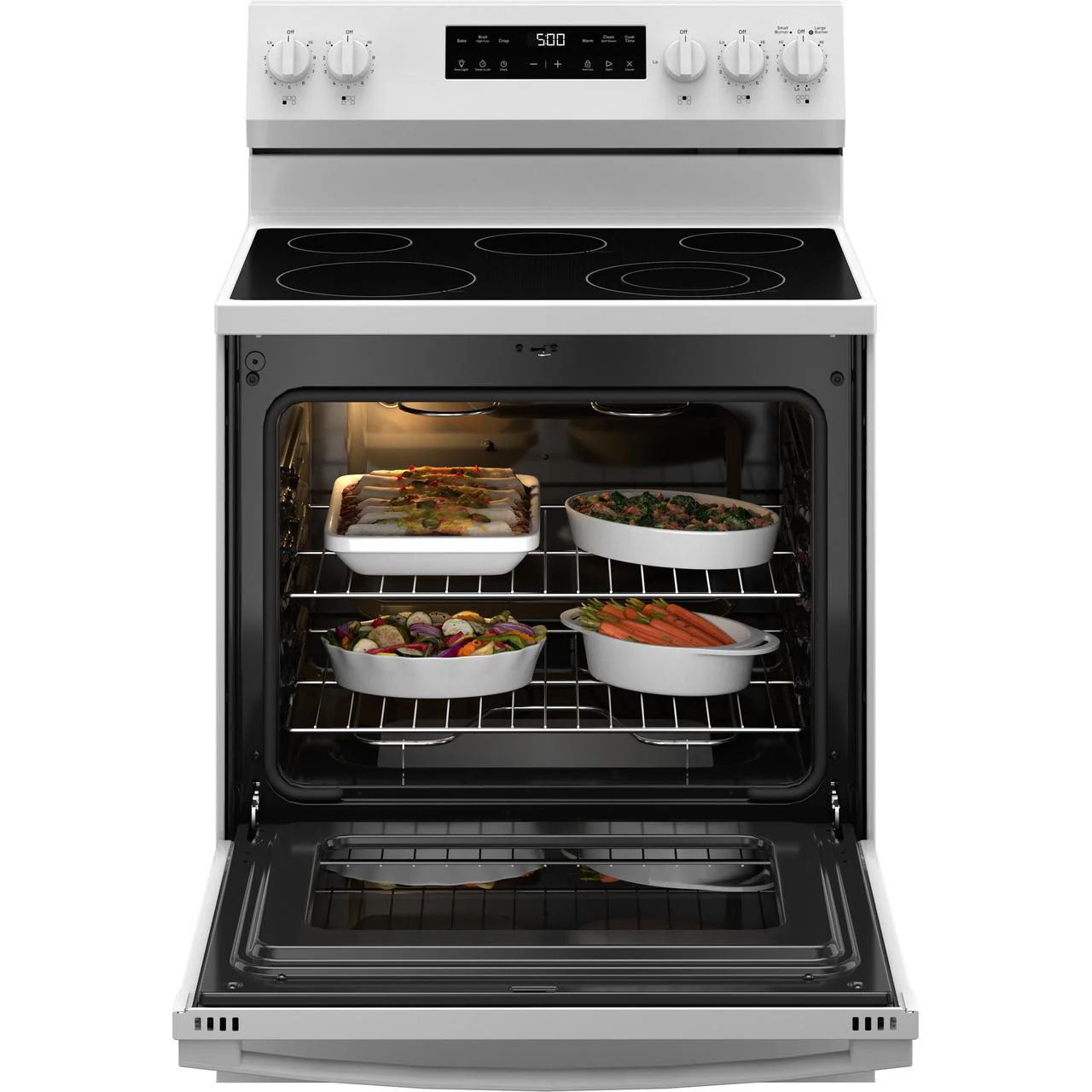 GE 30-inch Freestanding Electric Range GRF500PVWW - Image 2