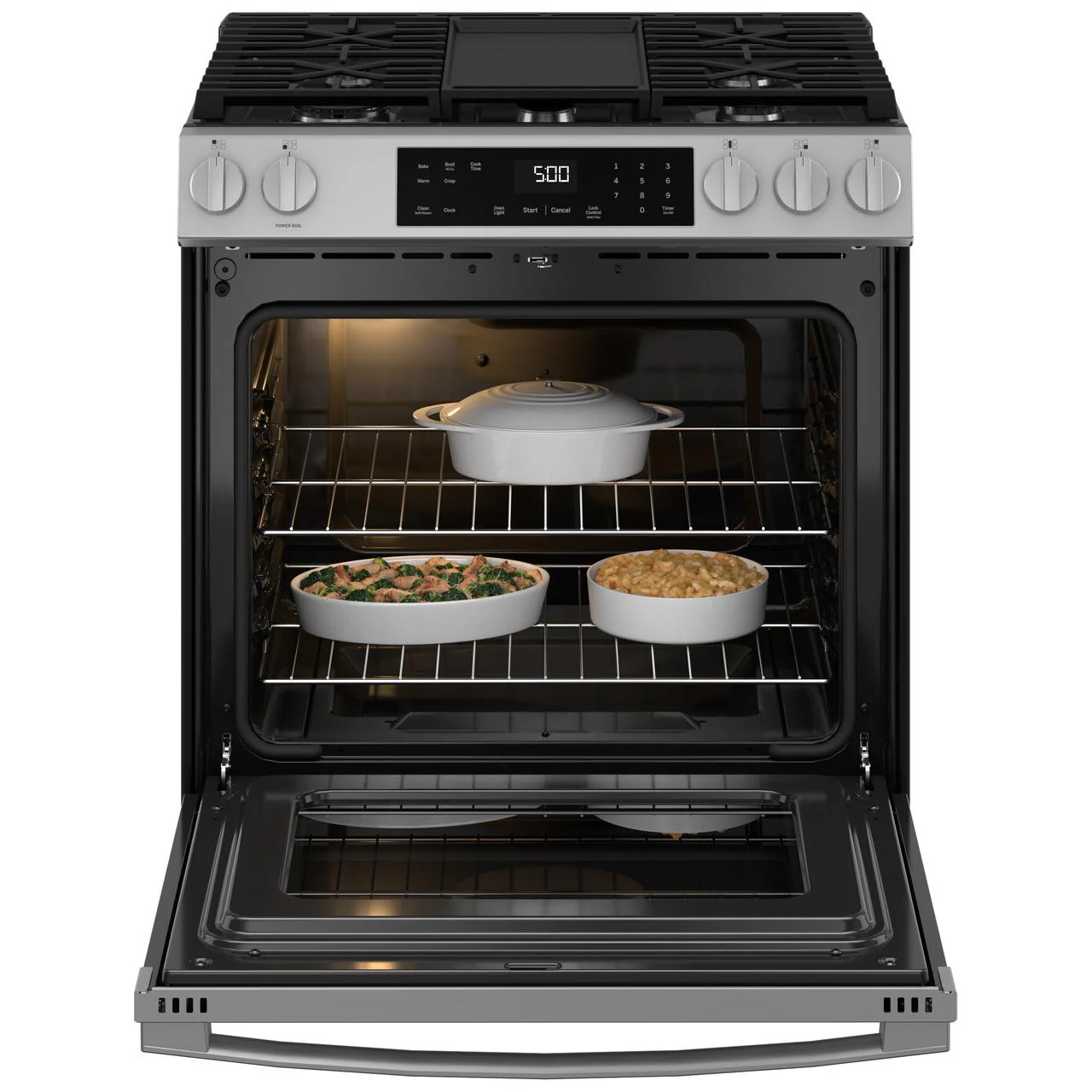 GE 30-inch Slide-in Gas Range with Griddle GGS500PVSS - Image 2
