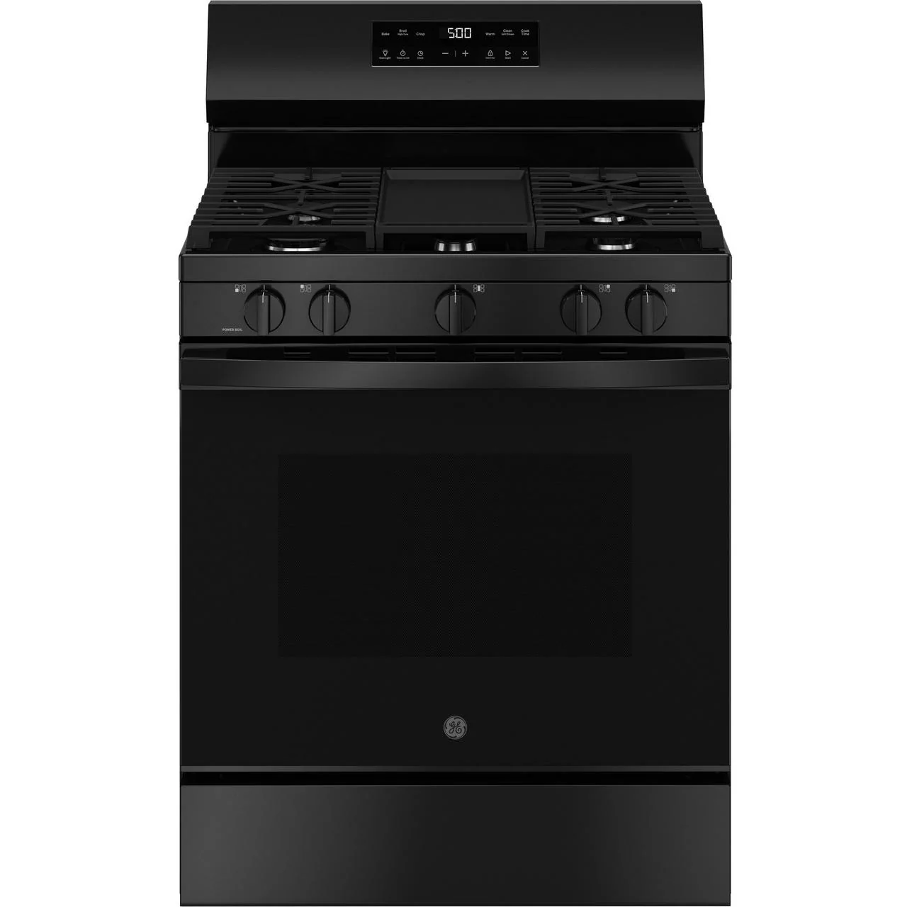 GE 30-inch Freestanding Gas Range with Center Oval Burner GGF500PVBB - Image 1