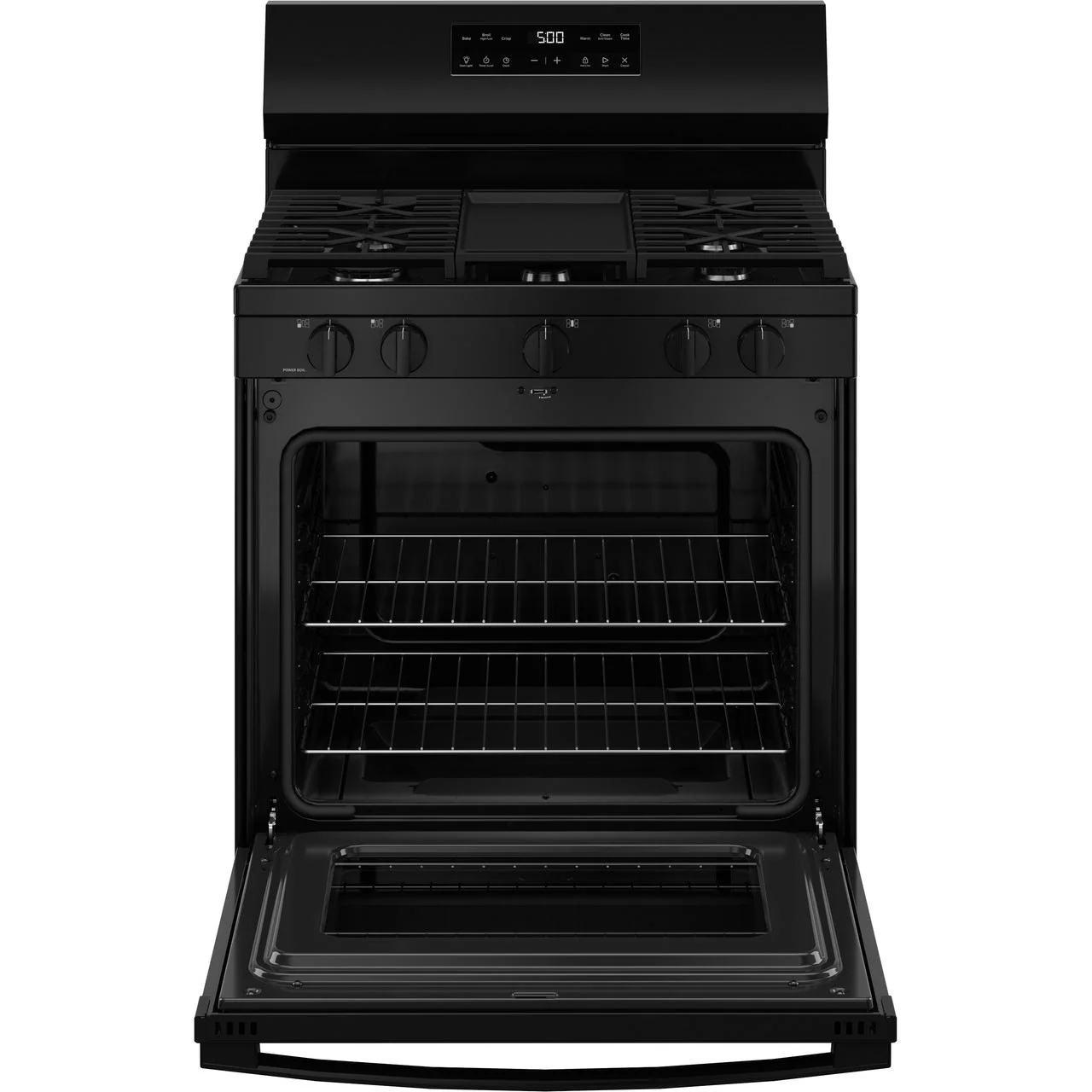 GE 30-inch Freestanding Gas Range with Center Oval Burner GGF500PVBB - Image 3