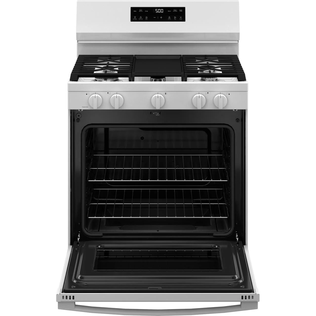 GE 30-inch Freestanding Gas Range with Center Oval Burner GGF500PVWW - Image 3