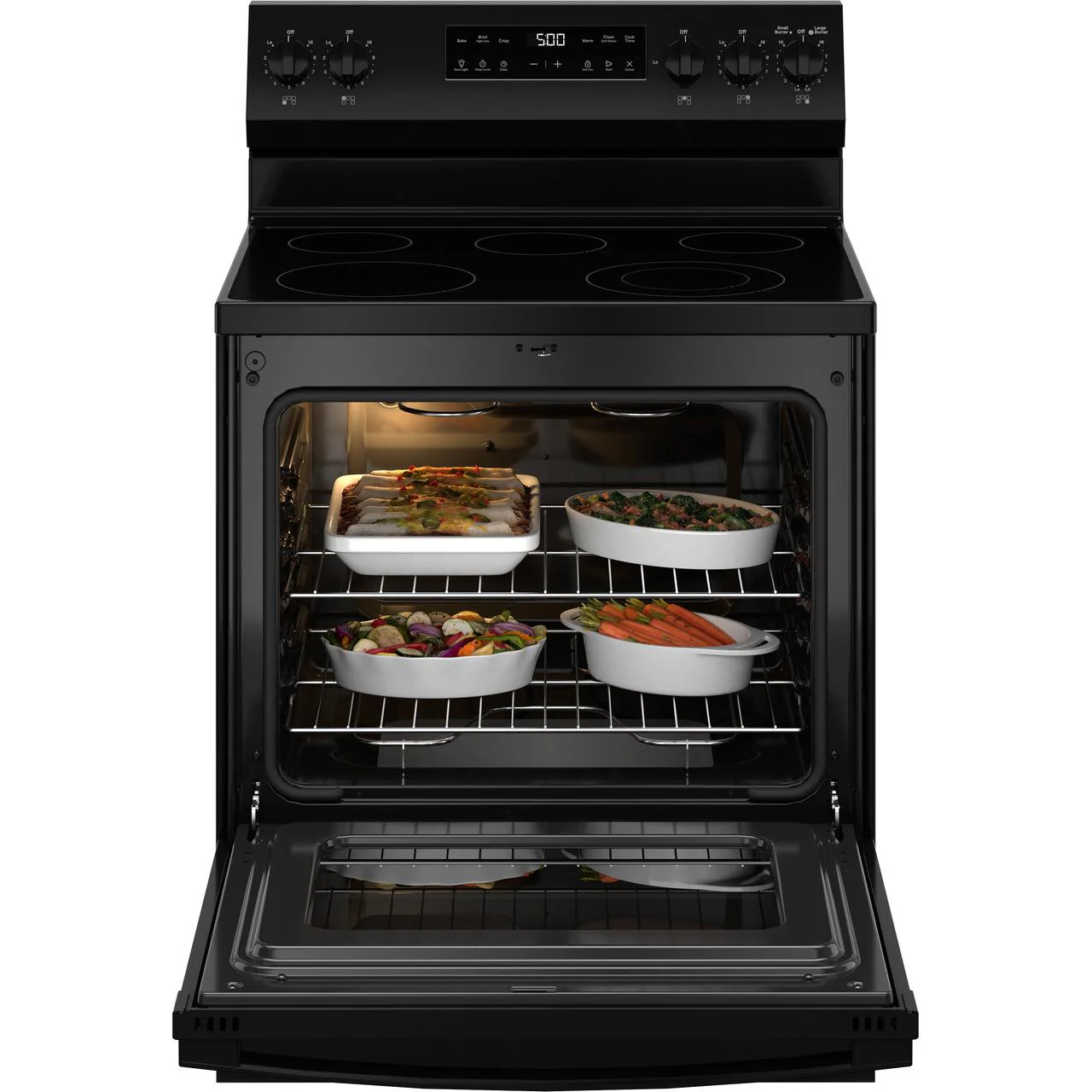 GE 30-inch Freestanding Electric Range GRF500PVBB - Image 2