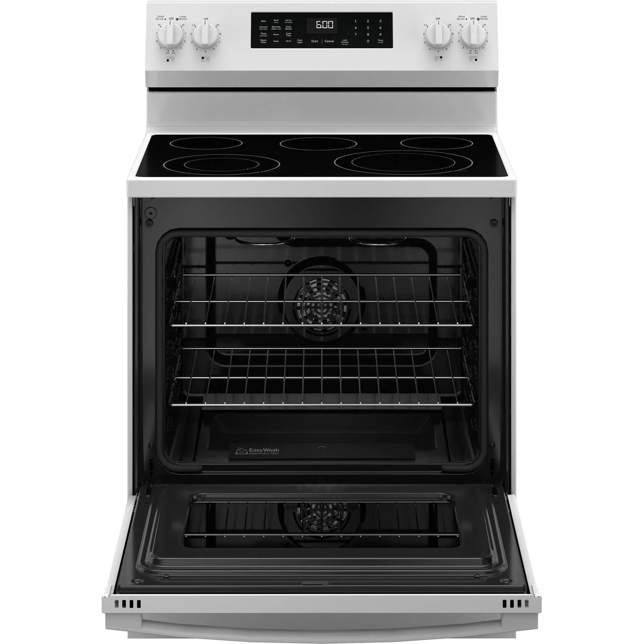 GE 30-inch Freestanding Electric Range with Convection Technology GRF600AVWW - Image 3
