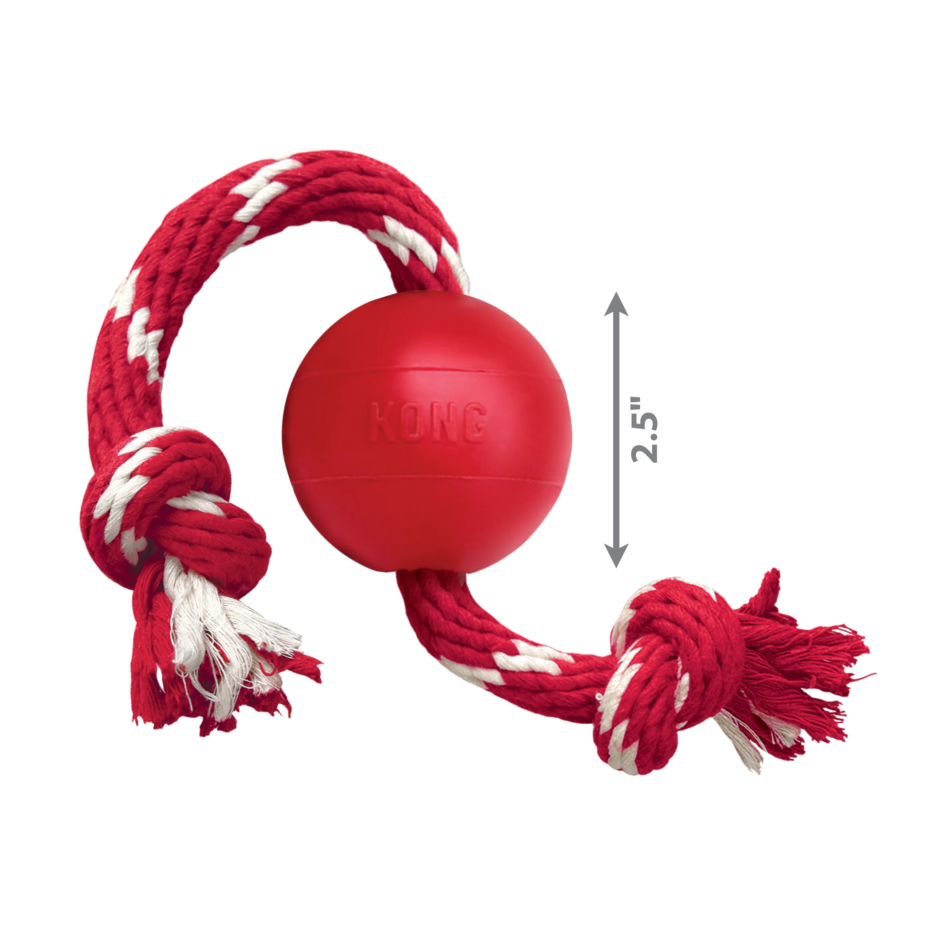 Kong Dog Toy KONG Ball with Rope Small - Image 1