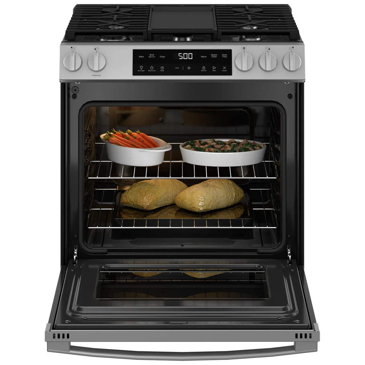 GE 30-inch Slide-in Gas Range with Griddle GGS500SVSS - Image 2
