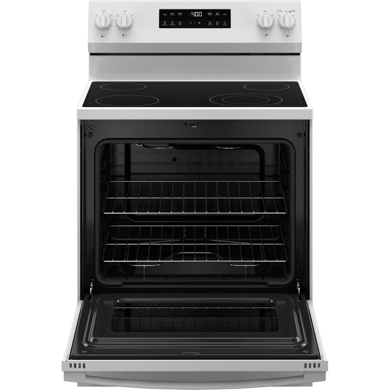 GE 30-inch Freestanding Electric Range with SmartHQ™ GRF400PVWW - Image 3