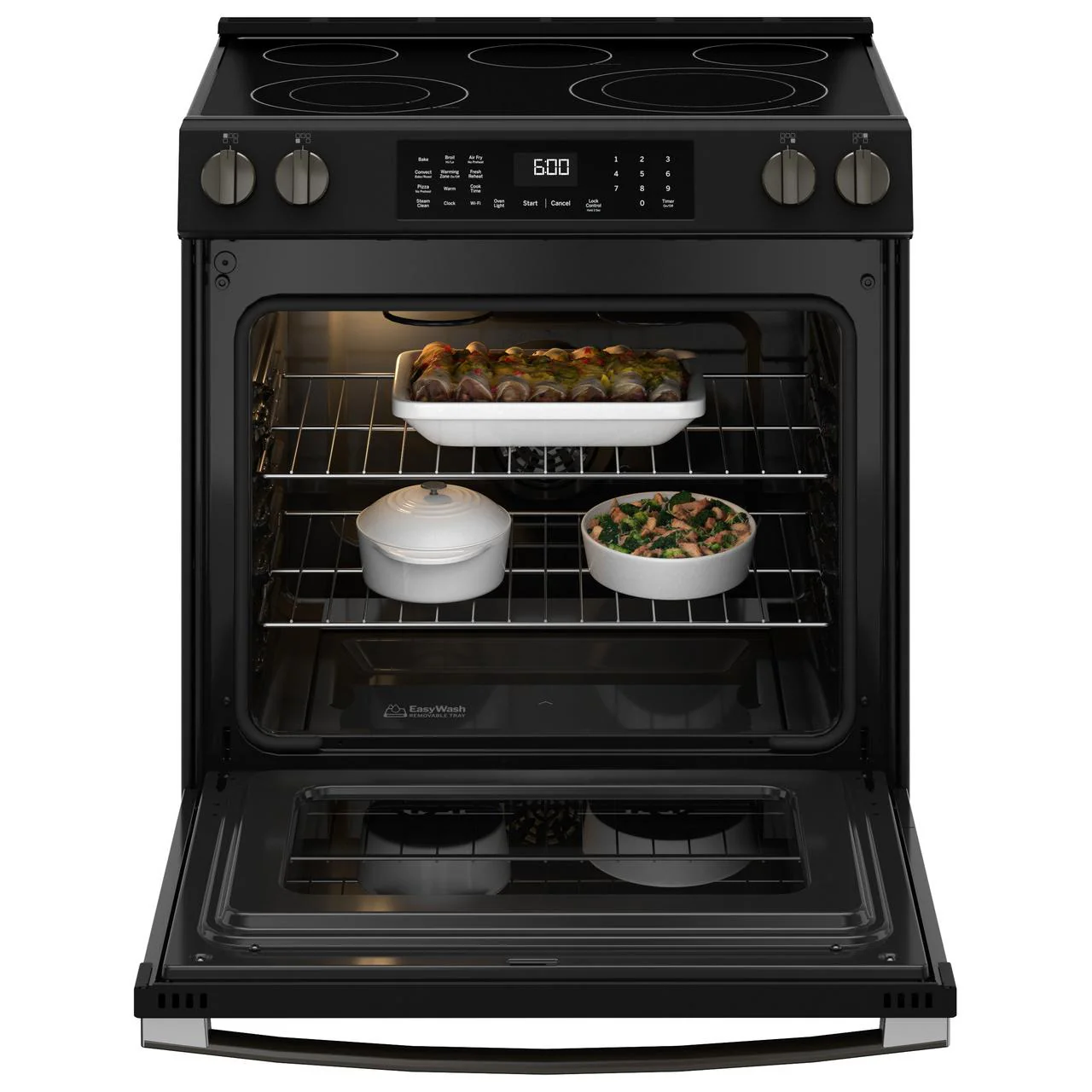 GE 30-inch Slide-in Electric Range with Convection Technology GRS600AVDS - Image 2