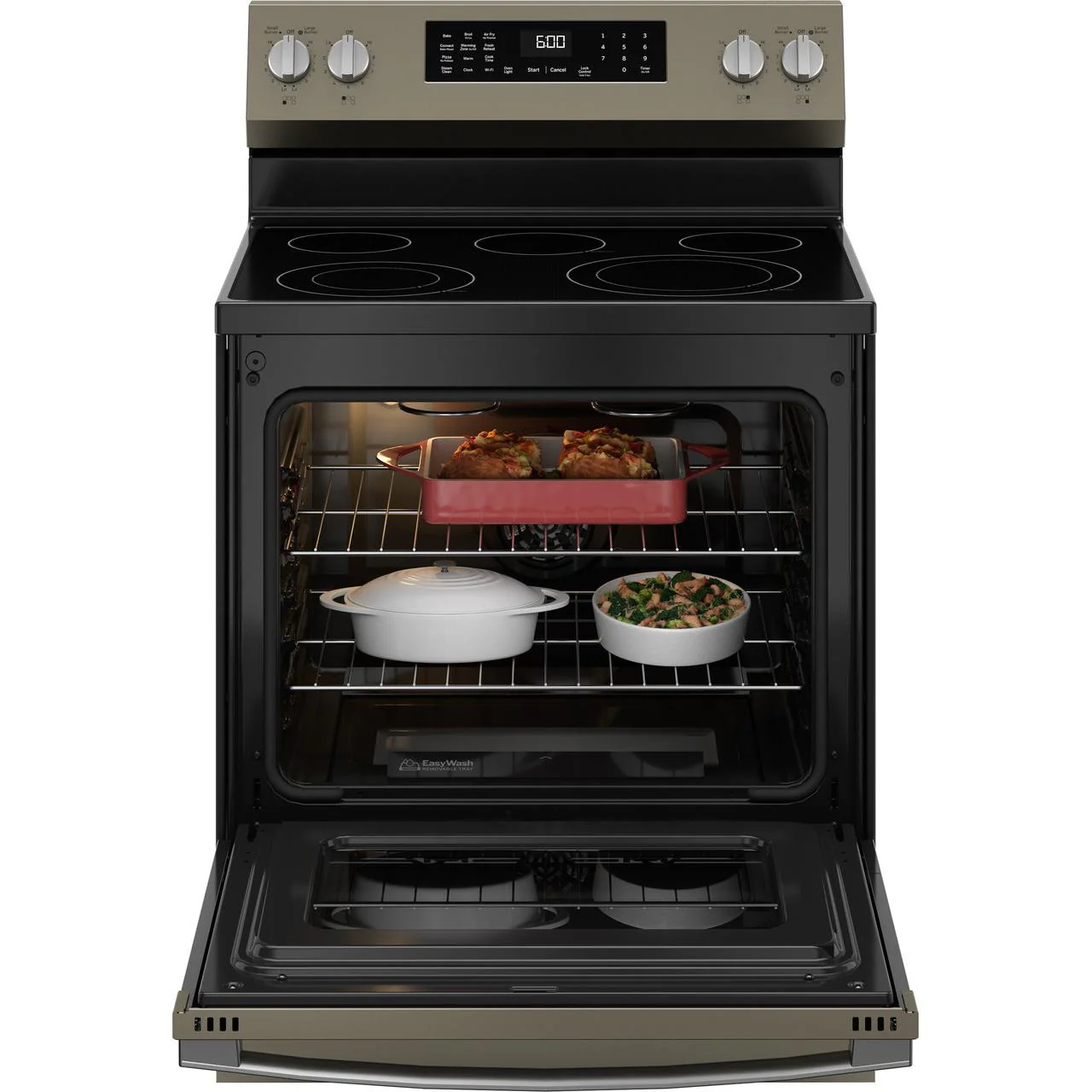 GE 30-inch Freestanding Electric Range with Convection Technology GRF600AVES - Image 2